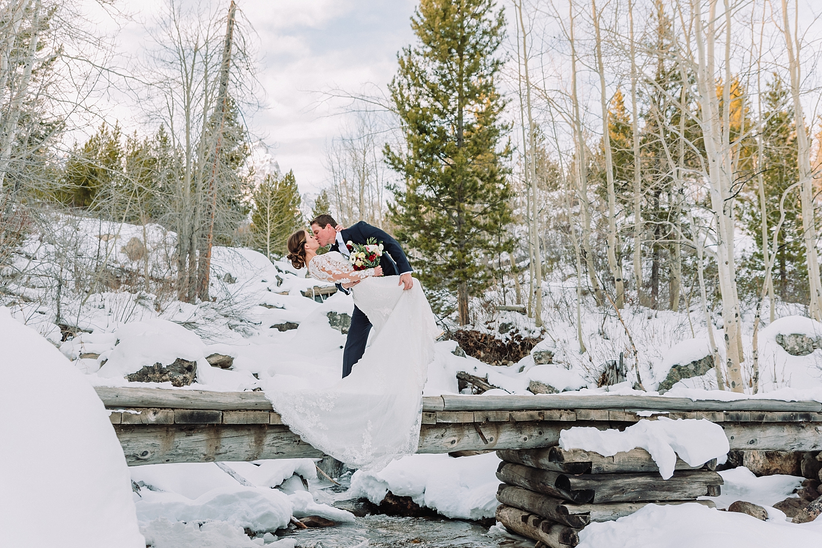 Intimate Winter Wedding At Popular Jackson Hole Resort - Janelle & Co Photo