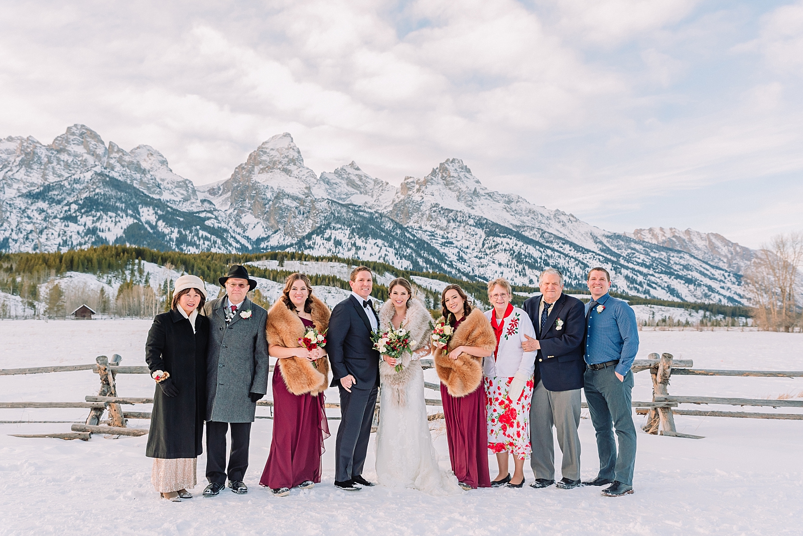 winter wedding in the tetons