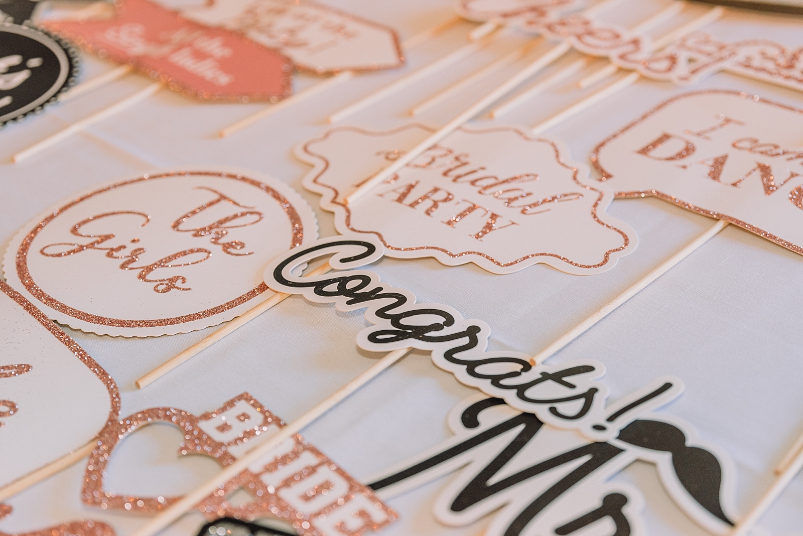 create a wedding reception photo booth with your own props
