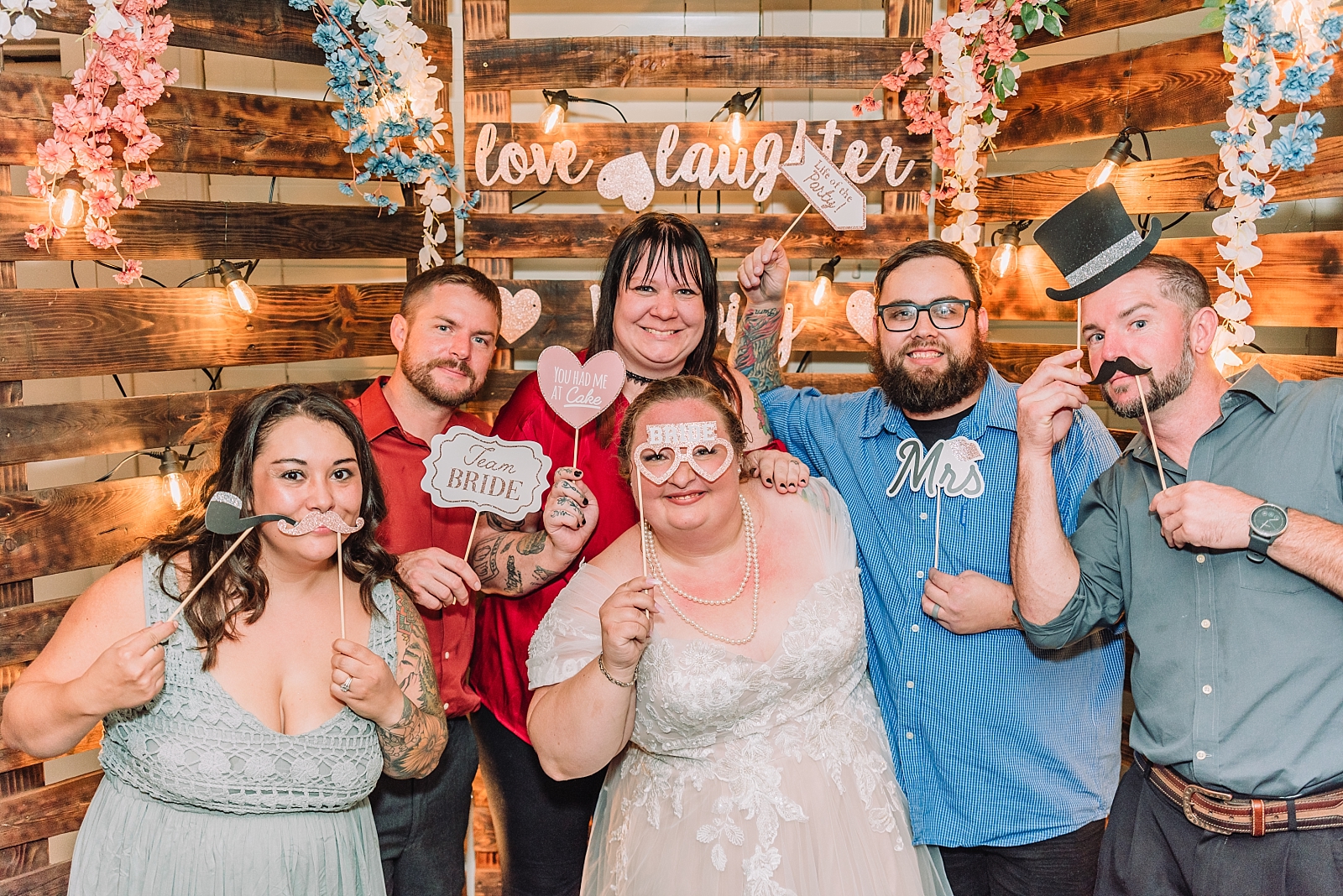 create a wedding reception photo booth with your own props