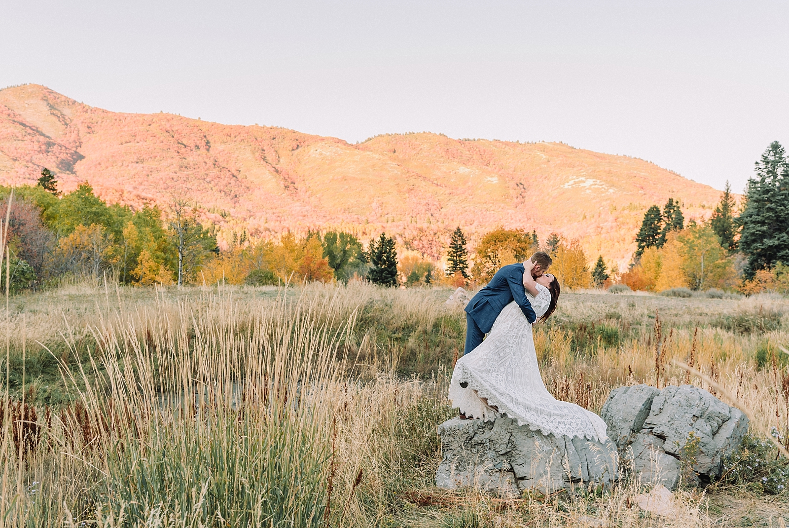 utah wedding photographer, fall elopement in national forest, ogden mountains