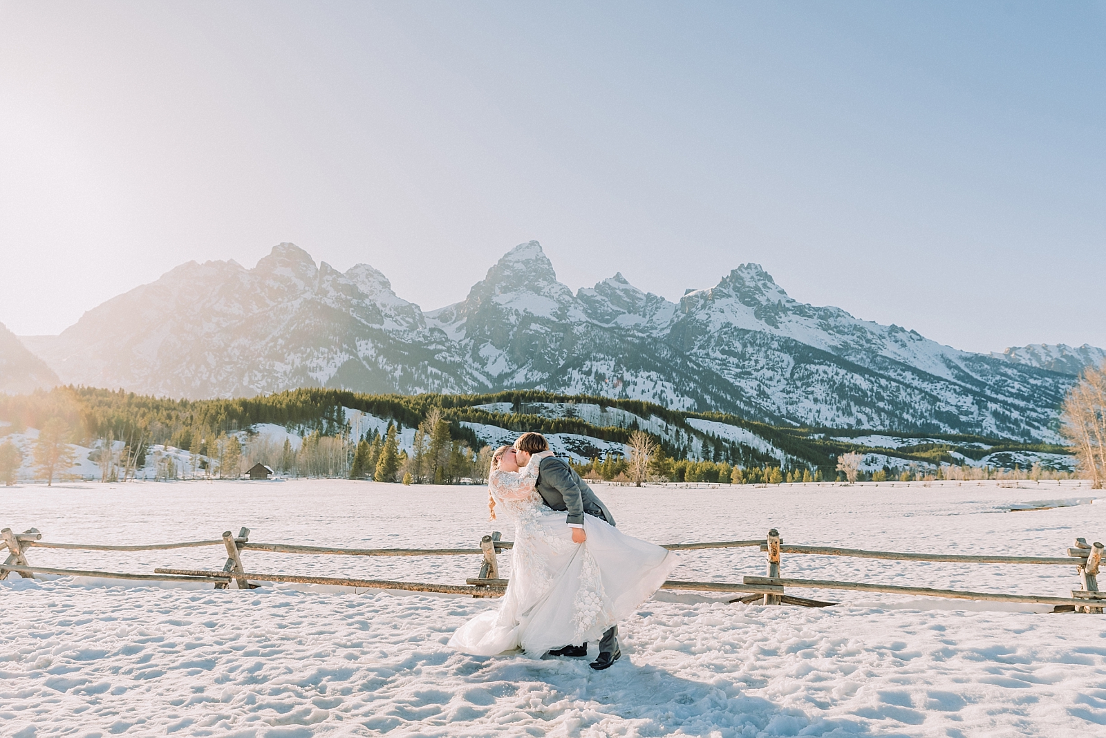 Snowy Spring Teton Wedding, Jackson Hole Wedding Photographer, Grand Teton National Park