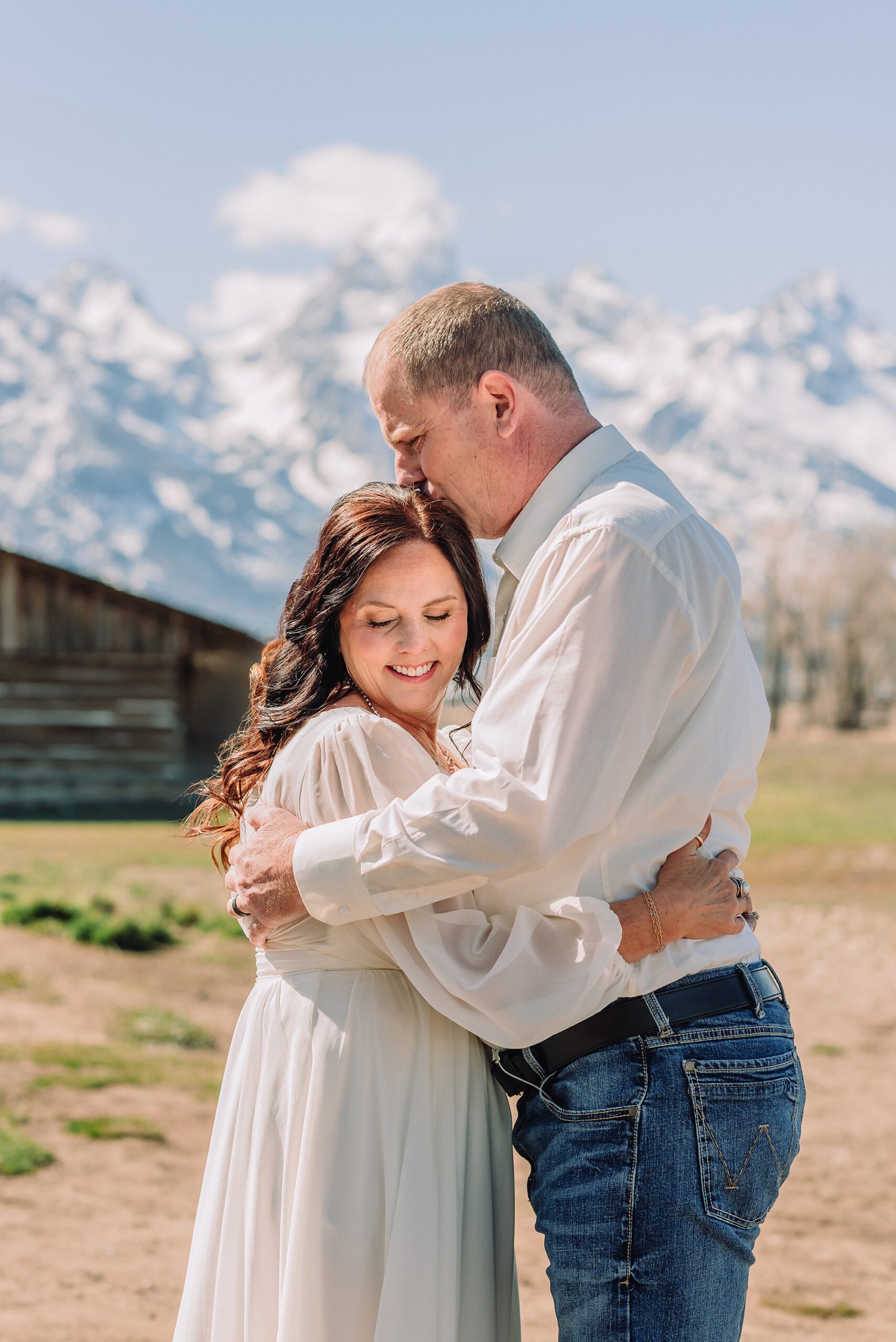 Mormon Row barn wedding photos in spring mid day elopement photos Mormon Row South Mormon Row barn wedding photos in spring