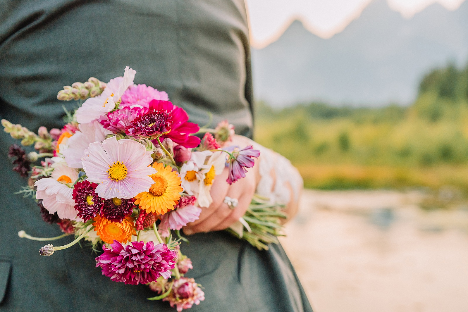 Schwabacher Landing sunset wedding photos Grand Teton elopement photography session intimate Jackson Hole wedding photography golden hour Schwabacher Landing couples photos