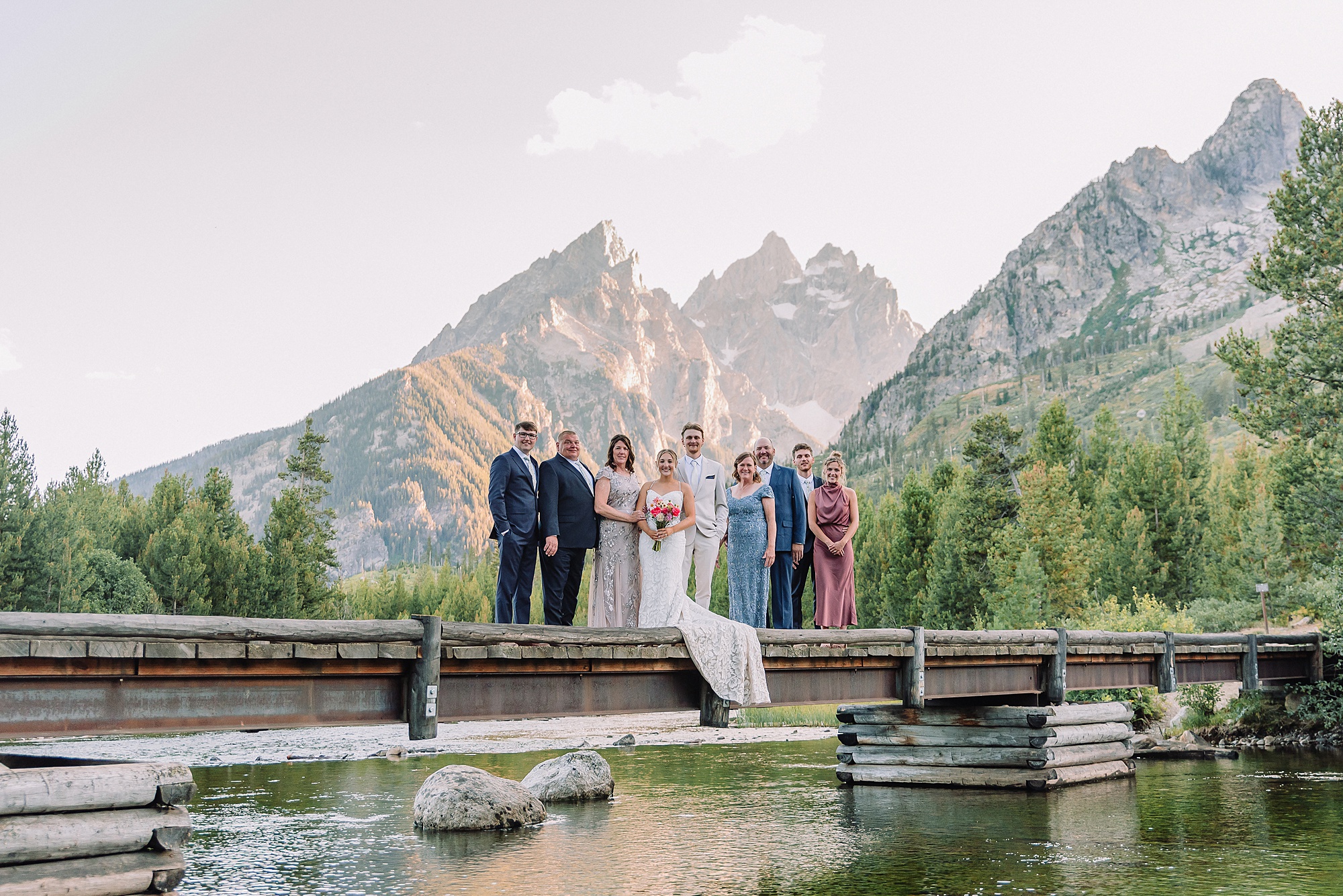 String Lake sunset elopement photos golden hour Jackson Hole Elopement Photography elope in jackson hole summer elopement jackson hole wedding photography wyoming wedding photographer in destination wedding