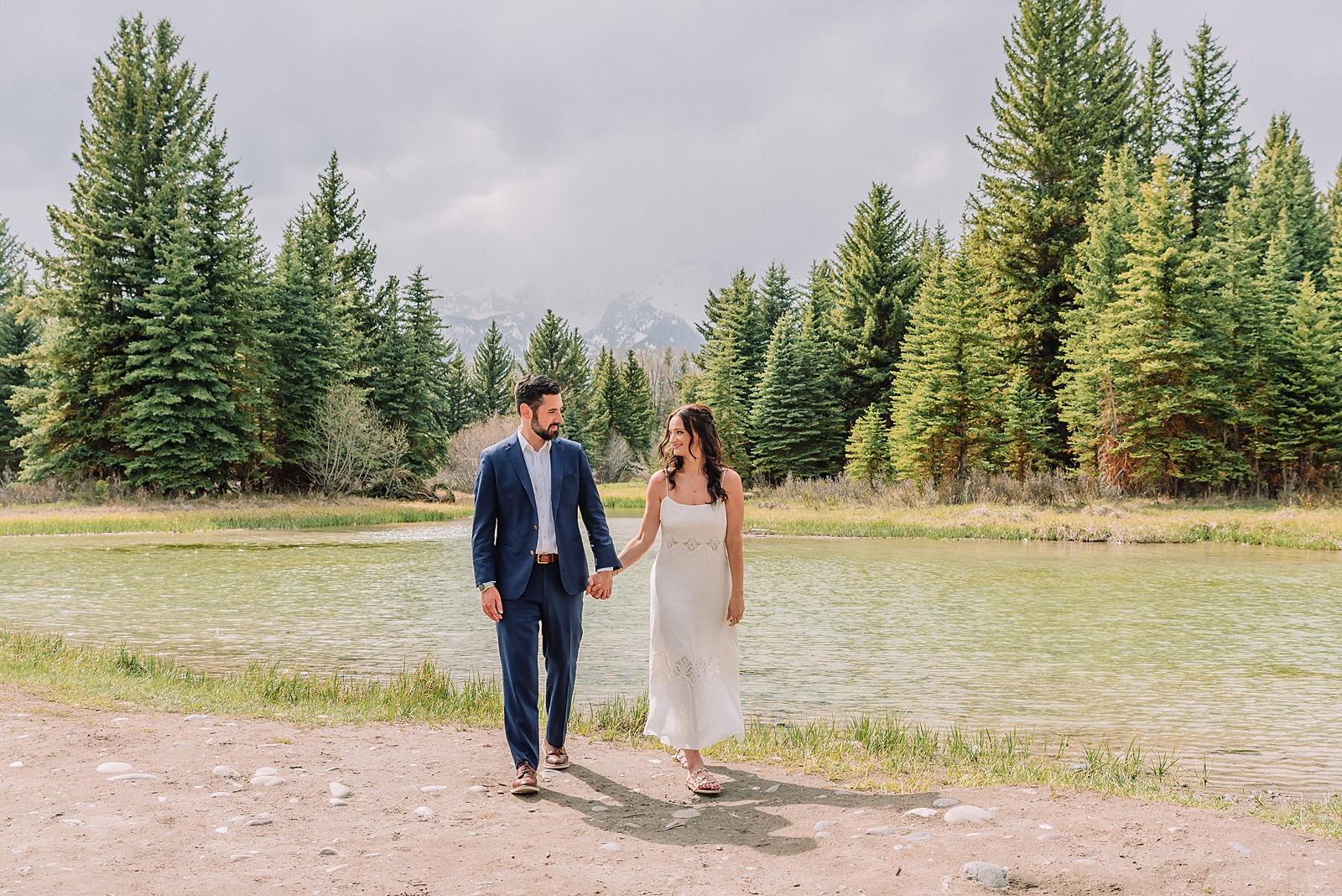 grand teton vow renewal at schwabacher landing spring mountain vow renewal photography jackson hole vow renewal photographer schwabacher landing spring vow renewal ceremony Jackson Hole elopement photographer