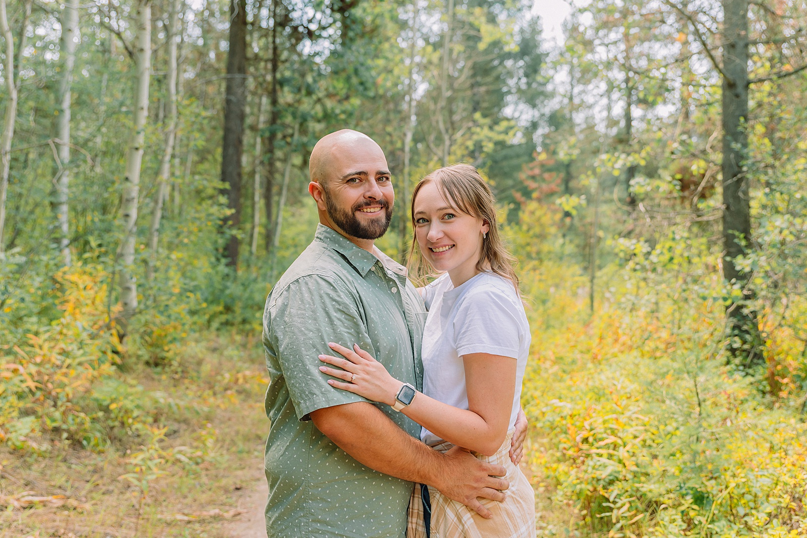 Mesa Falls Idaho proposal photography Upper Mesa Falls engagement photos boardwalk summer proposal photos Idaho waterfalls nature trail engagement photography Mesa Falls
