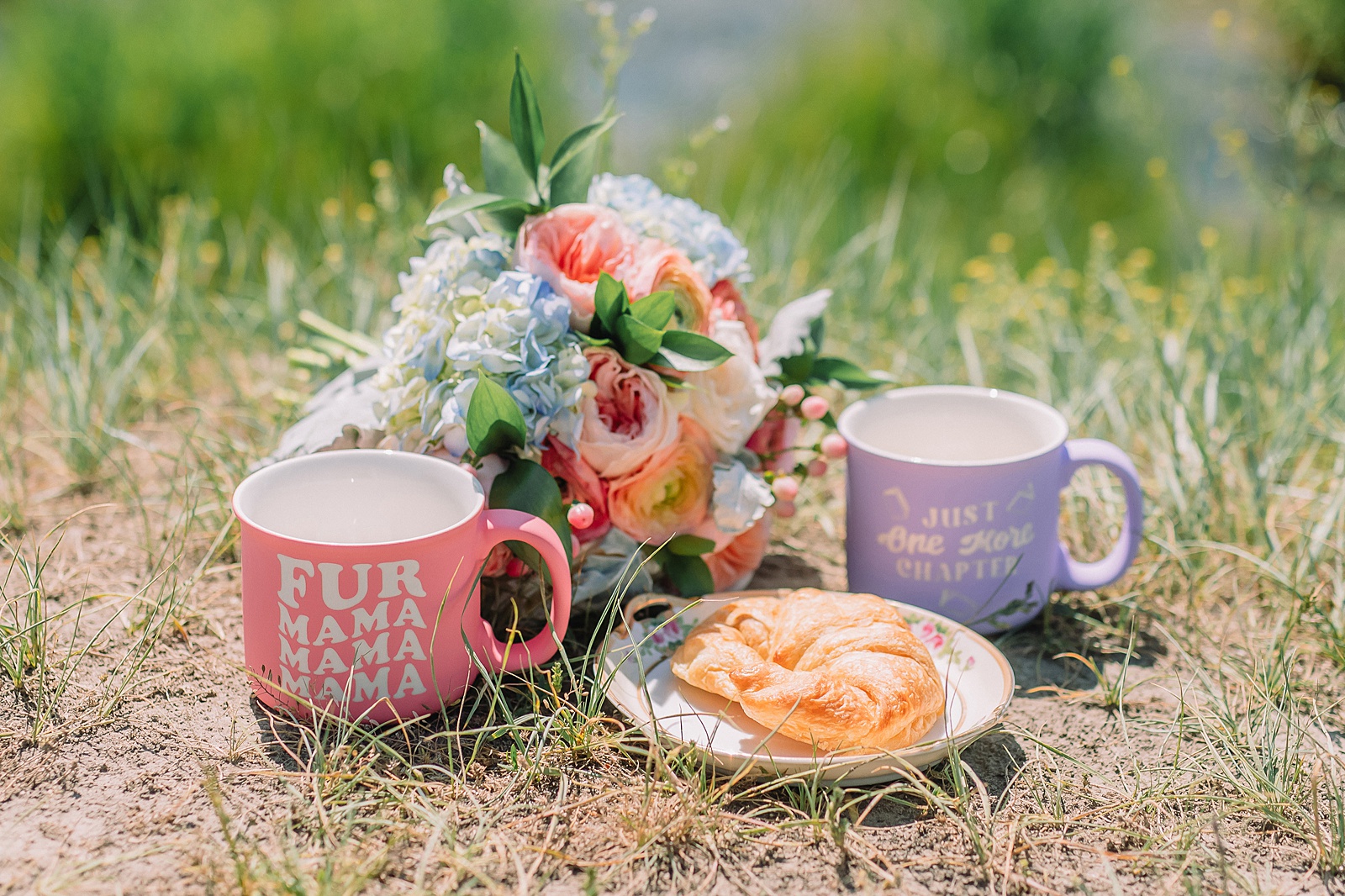 intimate elopement photography Schwabacher Landing champagne toast at Wyoming elopement personalized coffee mug elopement surprise mountain wedding with snow capped Teton peaks Jackson Hole destination wedding photographer Grand Teton elopement photography session