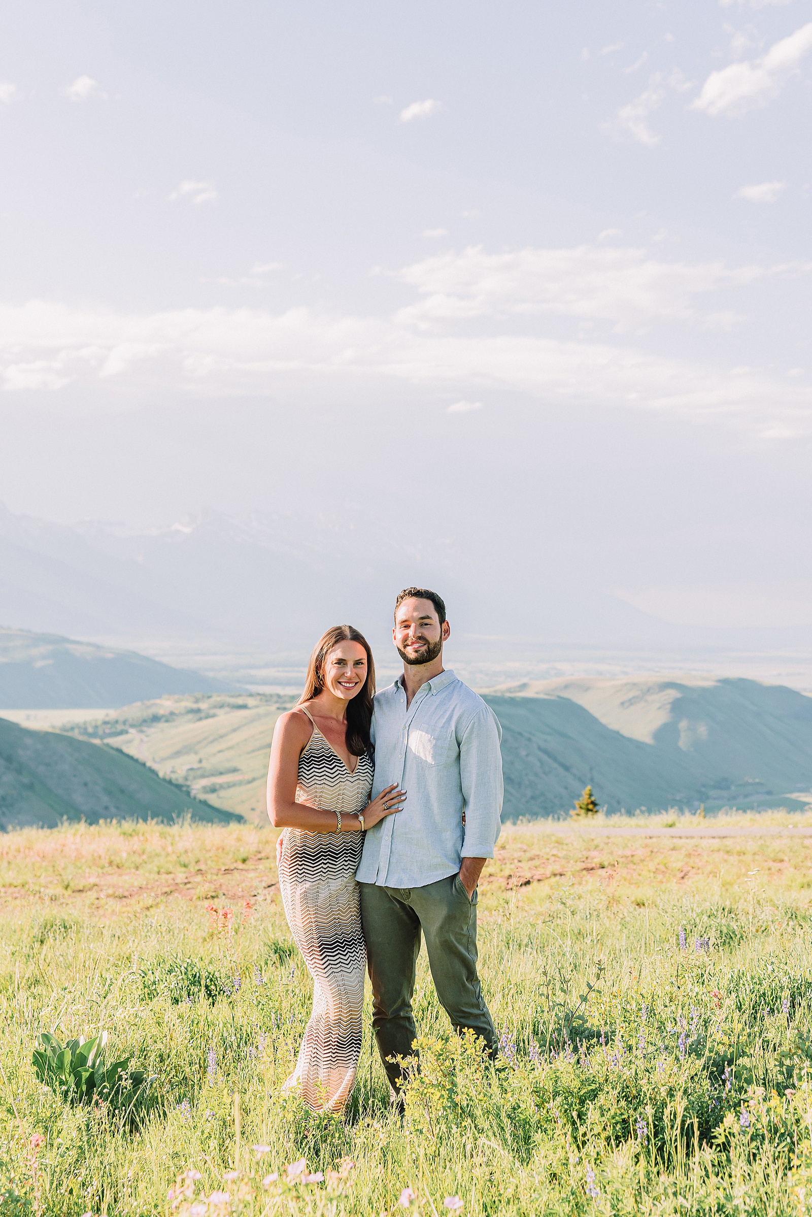 summer mountain proposal Jackson Hole Jackson Hole surprise proposal ideas Teton mountain range engagement pictures