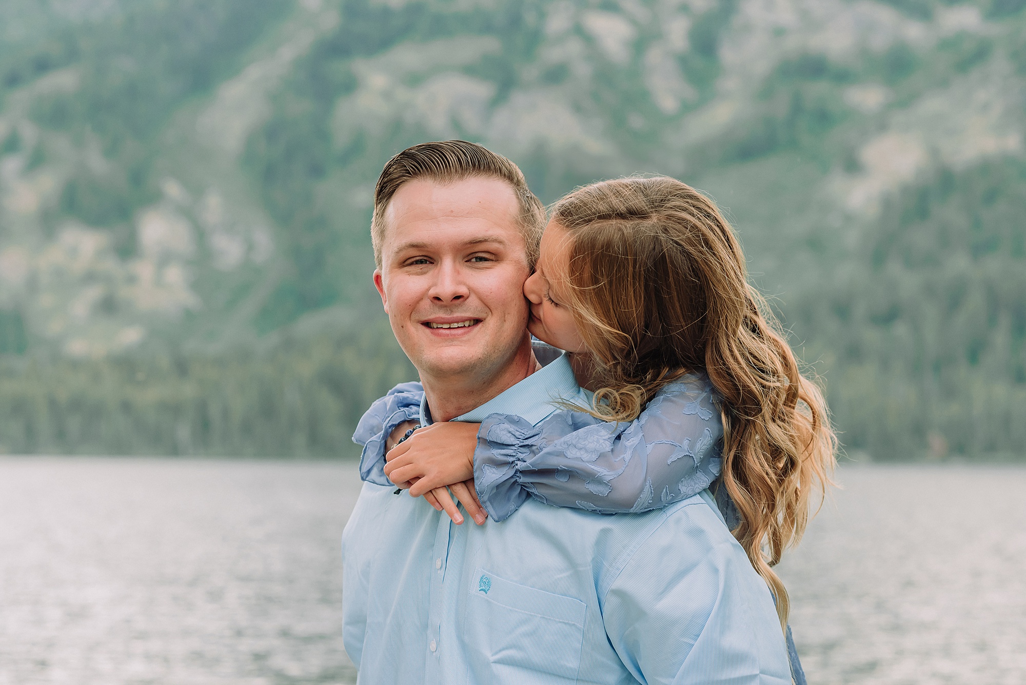 Jenny Lake elopement photos with family Jenny Lake stone staircase wedding photos Grand Teton National Park intimate wedding photography Jackson Hole elopement photographer for families Tetons Elopement Photographer