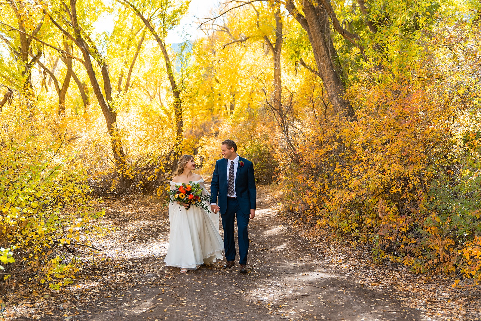 vintage wedding dress fall photography Utah autumn wedding couple portraits Utah fall foliage wedding couple portraits Southern Utah Wedding Photographer Fall Wedding Photography Utah Salt Lake Wedding Photographer