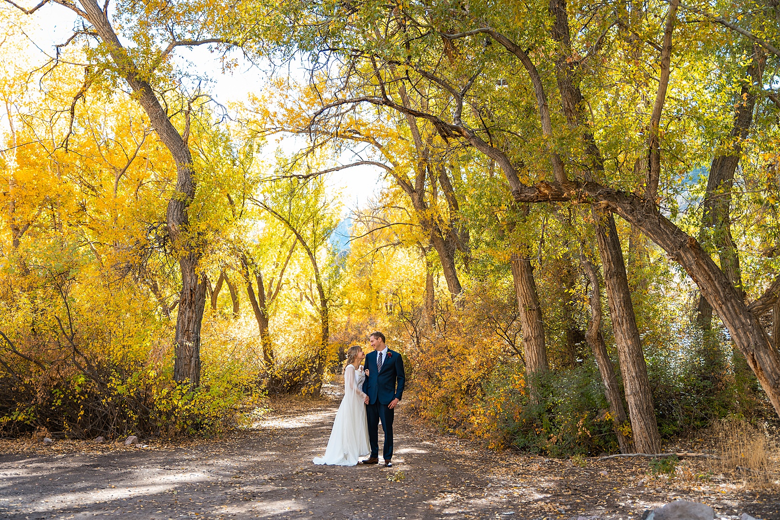 vintage wedding dress fall photography Utah autumn wedding couple portraits Utah fall foliage wedding couple portraits Southern Utah Wedding Photographer Fall Wedding Photography Utah Salt Lake Wedding Photographer