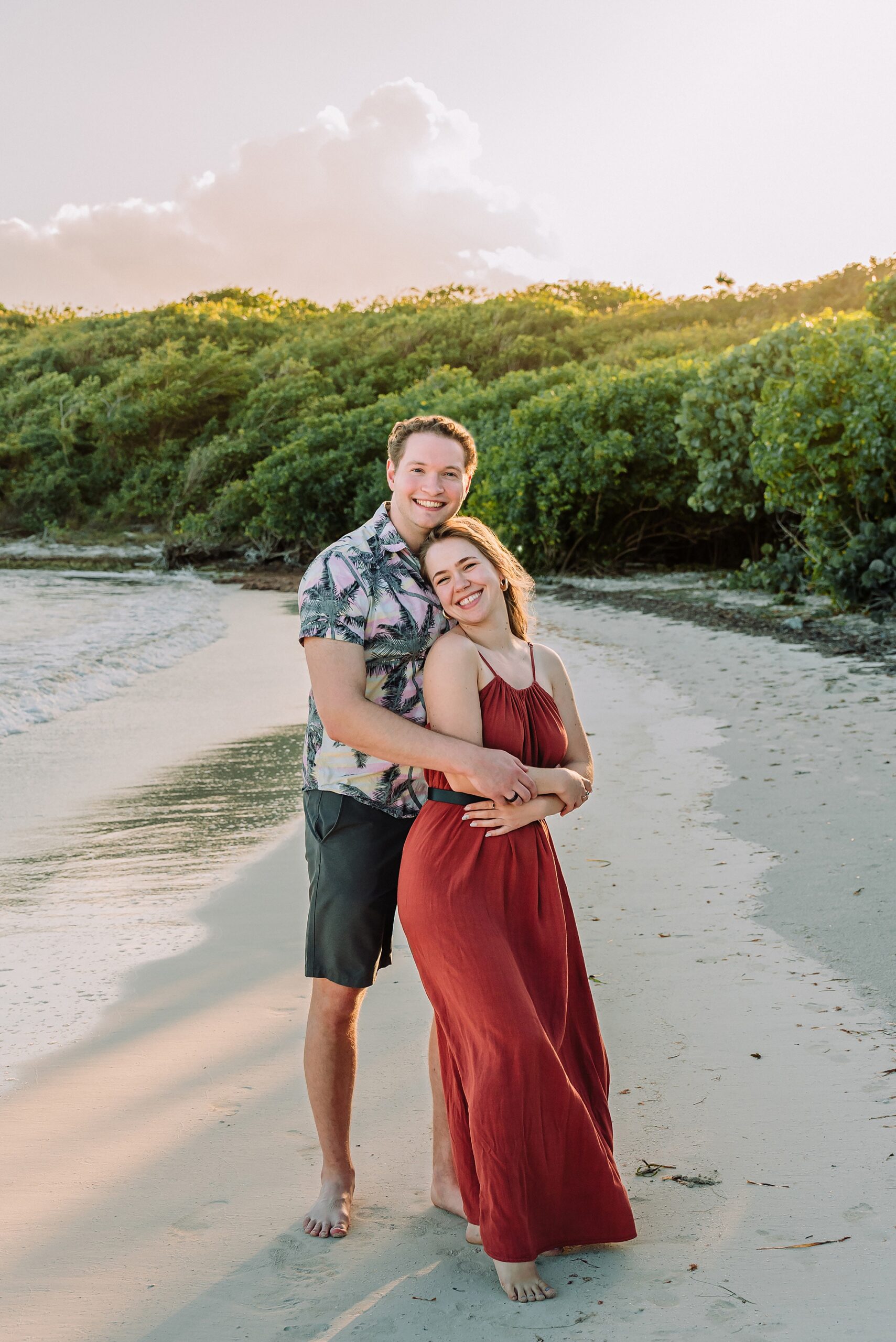 Vieques beach proposal photographer Puerto Rico Media Luna beach engagement photos Vieques surprise proposal photography Puerto Rico beaches birthday proposal ideas Vieques island