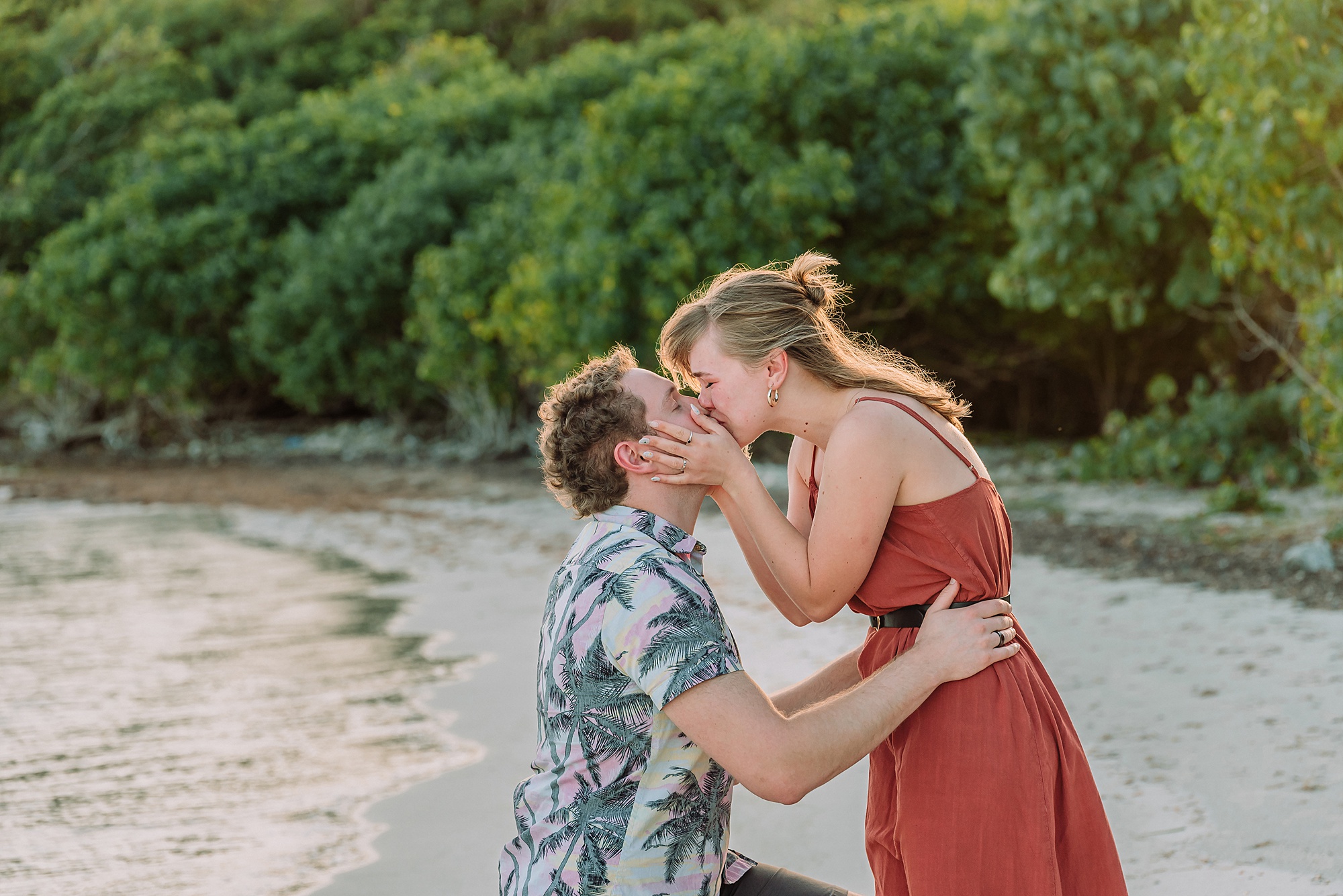 Media Luna beach engagement photos Vieques romantic beach proposal photographer Caribbean Vieques island destination proposal photos Puerto Rico beach engagement session ideas sunset proposal photography Vieques PR