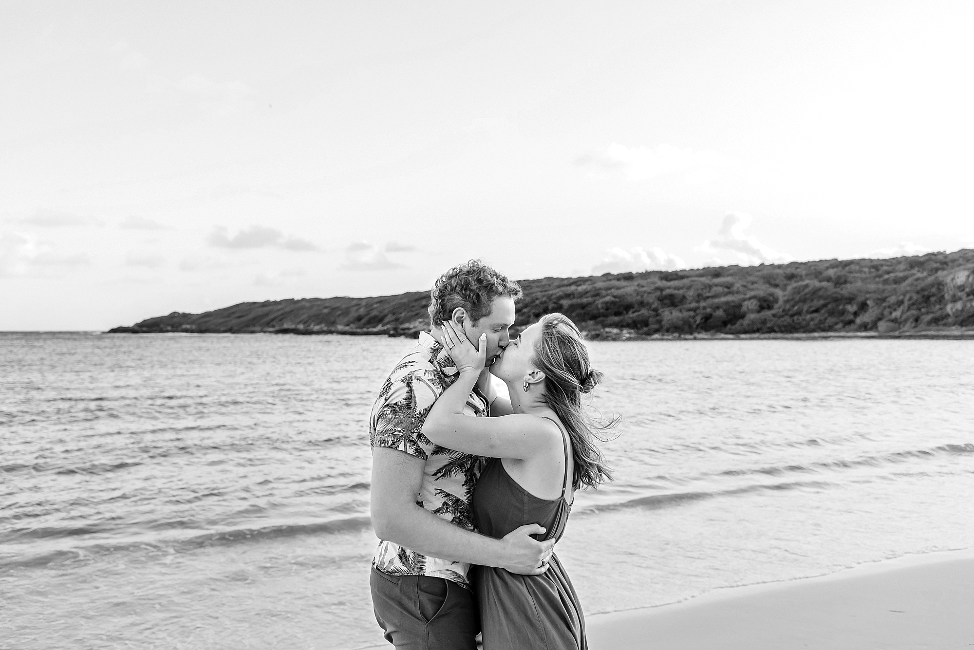 Media Luna beach engagement photos Vieques romantic beach proposal photographer Caribbean Vieques island destination proposal photos Puerto Rico beach engagement session ideas sunset proposal photography Vieques PR