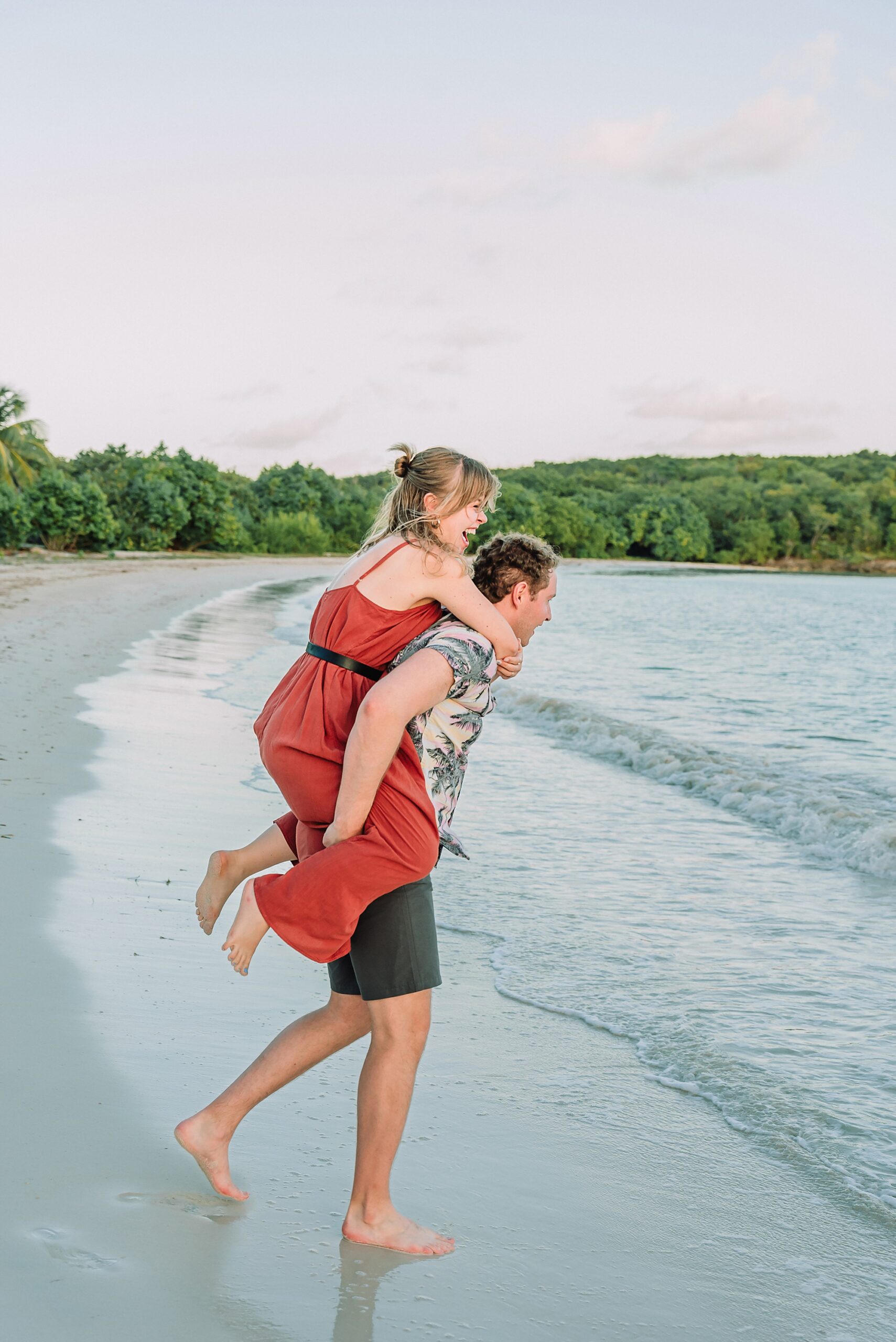 Media Luna beach engagement photos Vieques romantic beach proposal photographer Caribbean Vieques island destination proposal photos Puerto Rico beach engagement session ideas sunset proposal photography Vieques PR