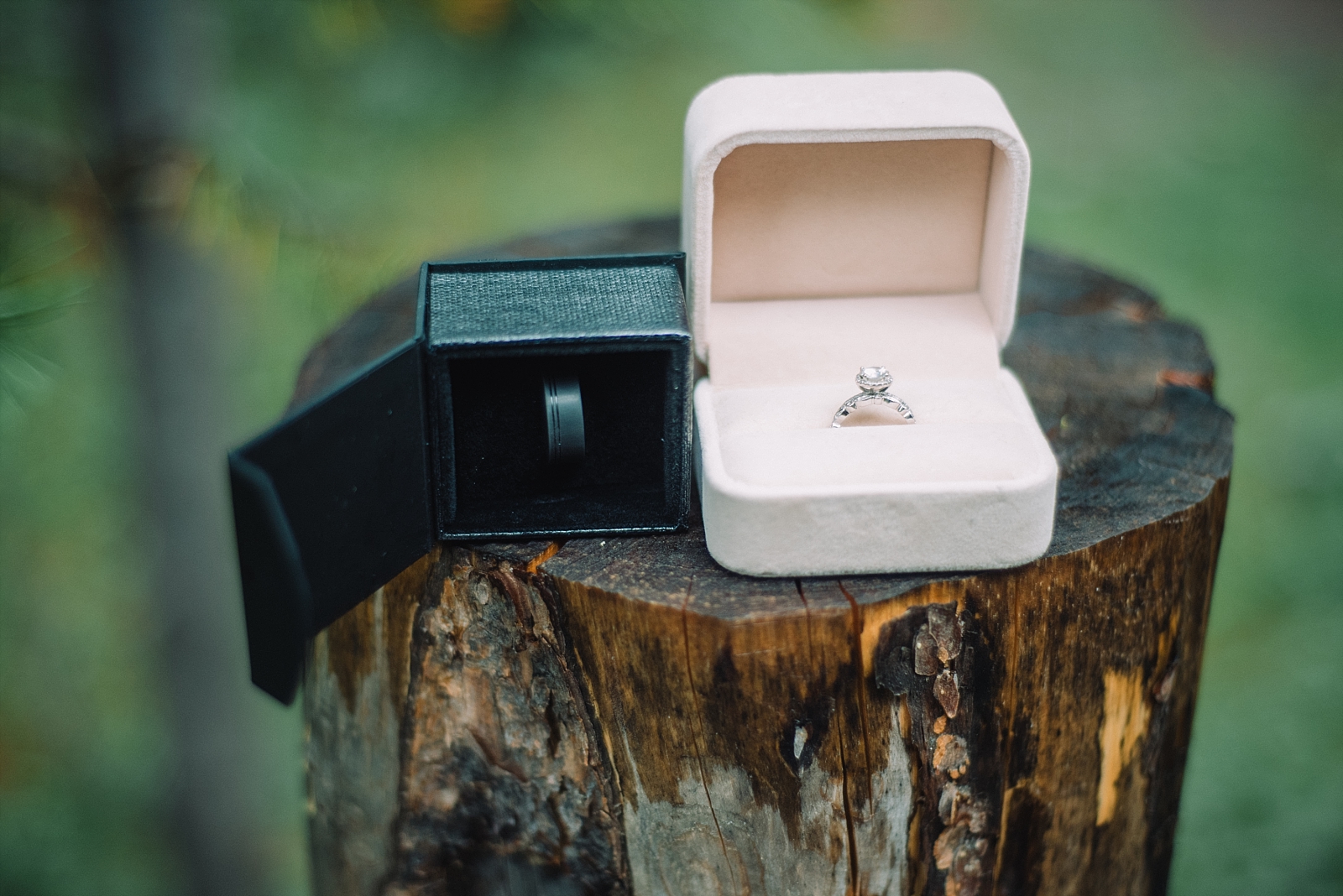 ring detail shots at outdoor elopement honoring loved ones