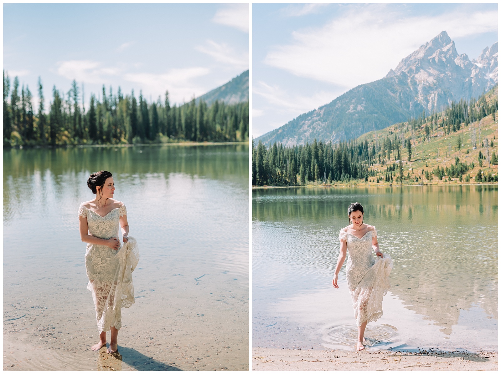 grand teton national park bride and groom elopement
