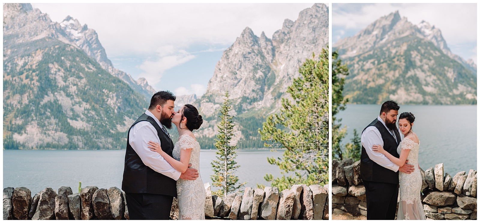 grand teton national park bride and groom elopement