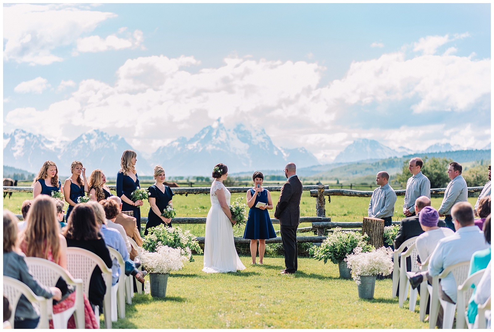 Bride and Groom outdoor wedding ceremony
