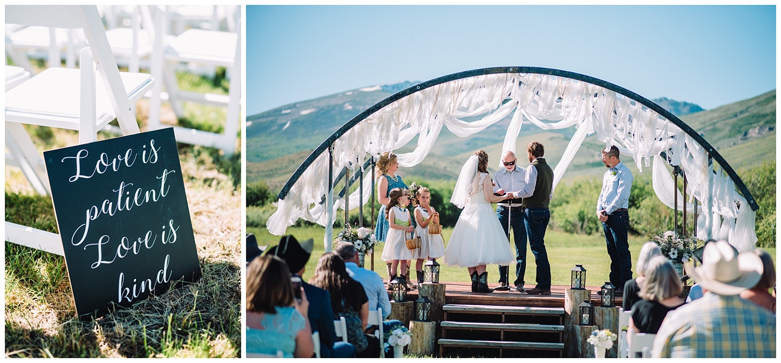 outdoor wedding ceremony rustic ranch