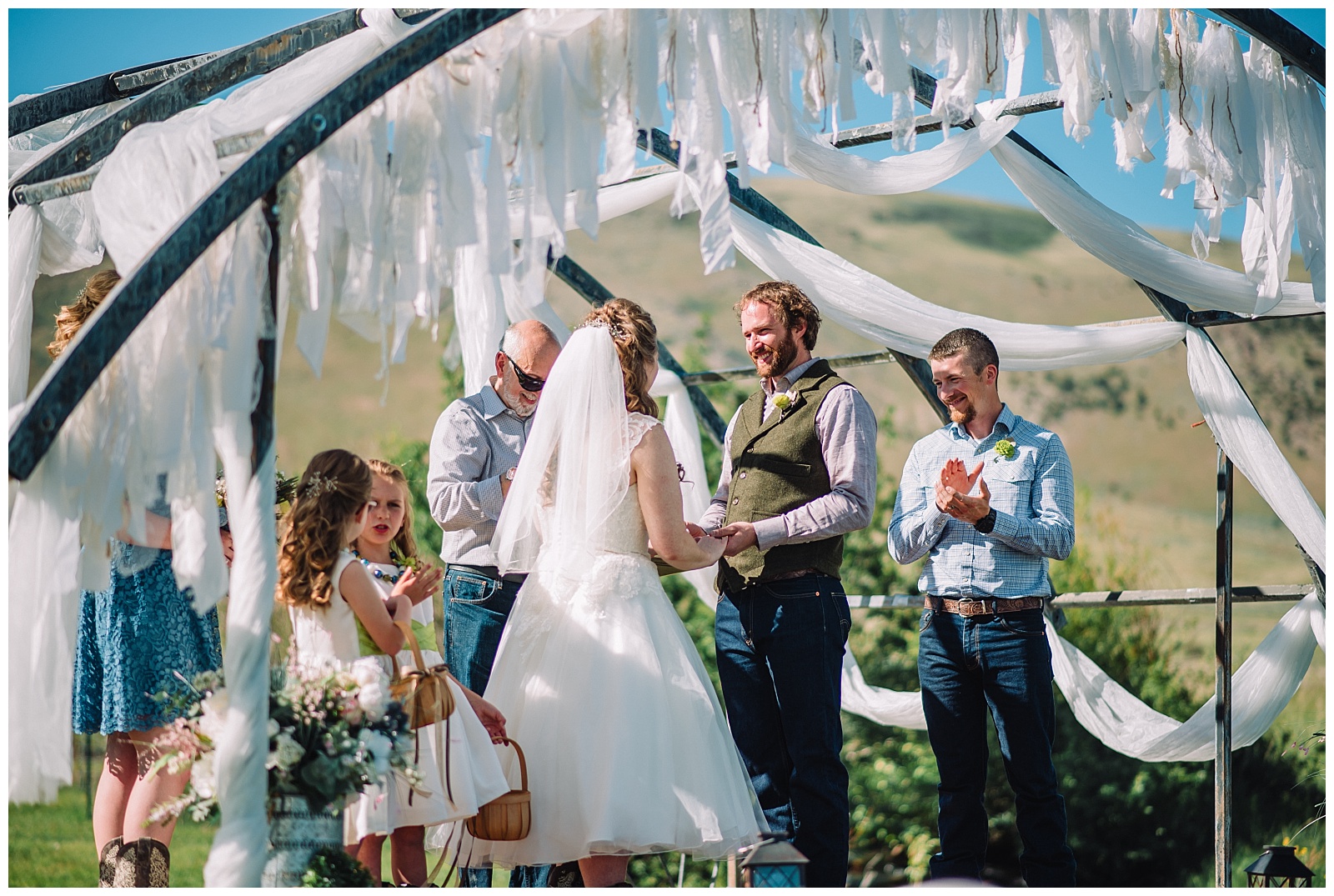 outdoor wedding ceremony rustic ranch