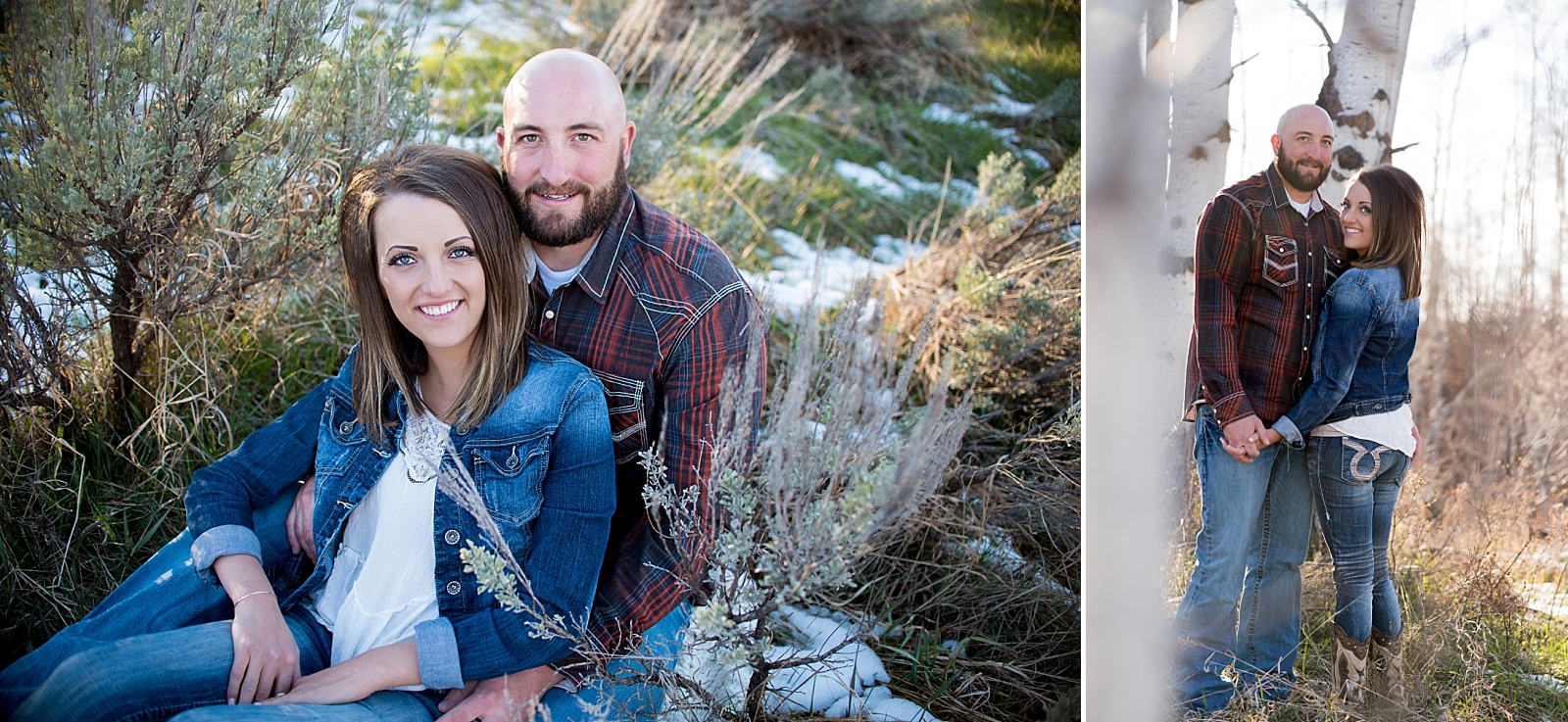 engagement photos in idaho early spring