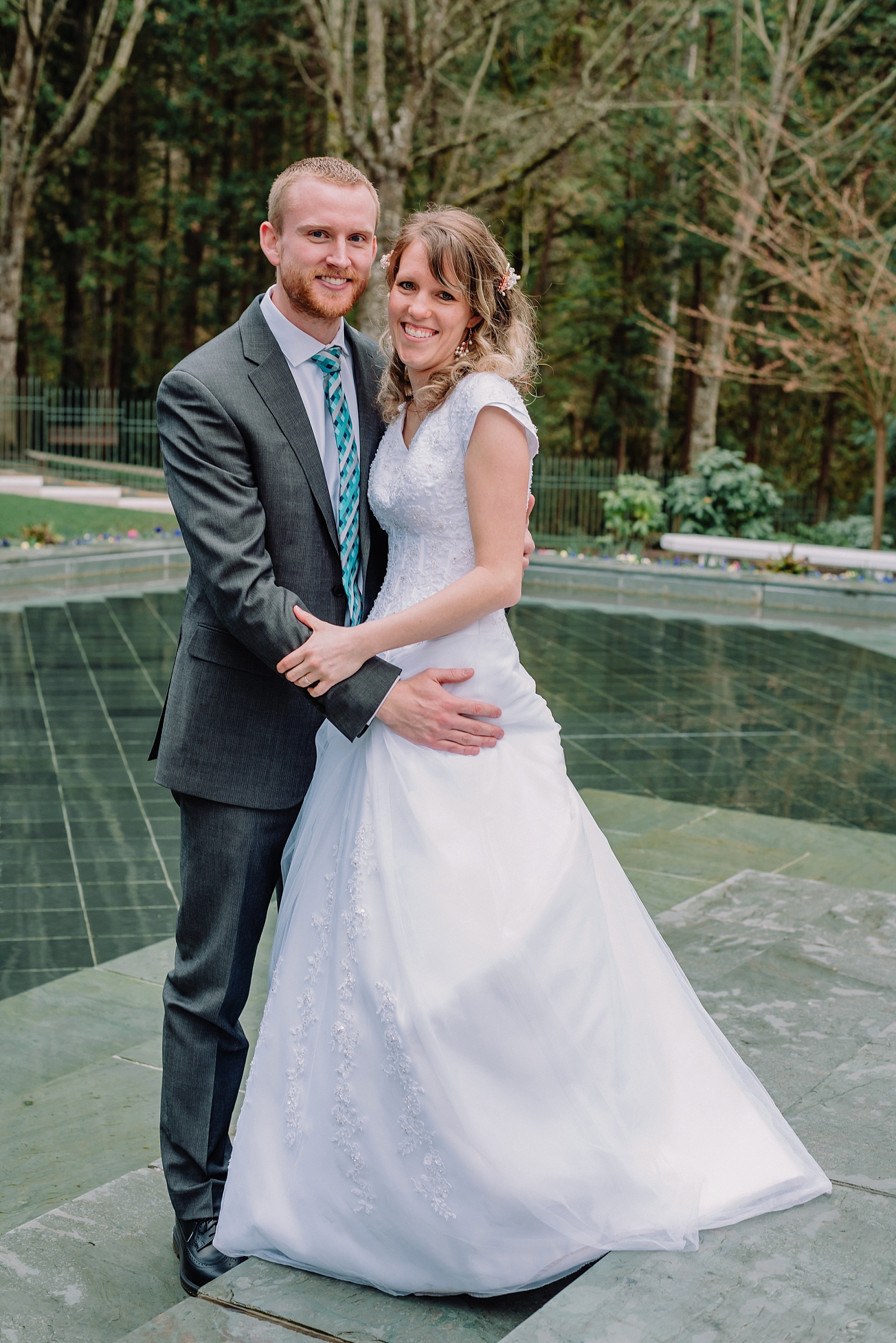 Portland Oregon LDS Temple Wedding Bride and Groom