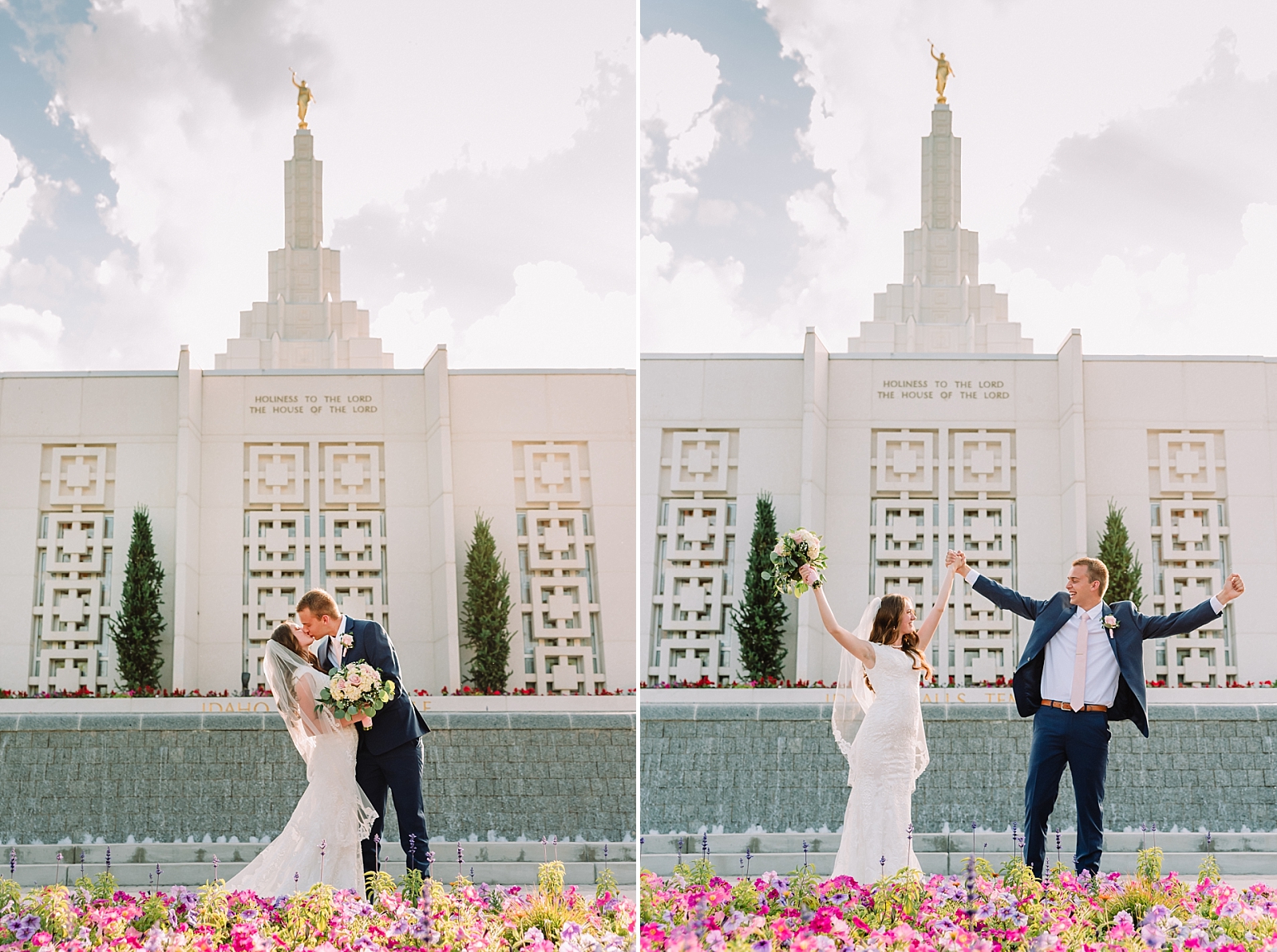 bride and groom wedding celebrate lds temple
