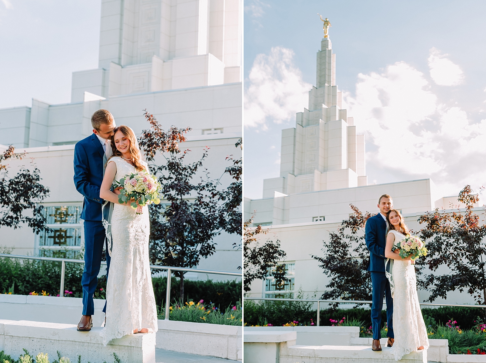 lds wedding bride and groom idaho falls temple