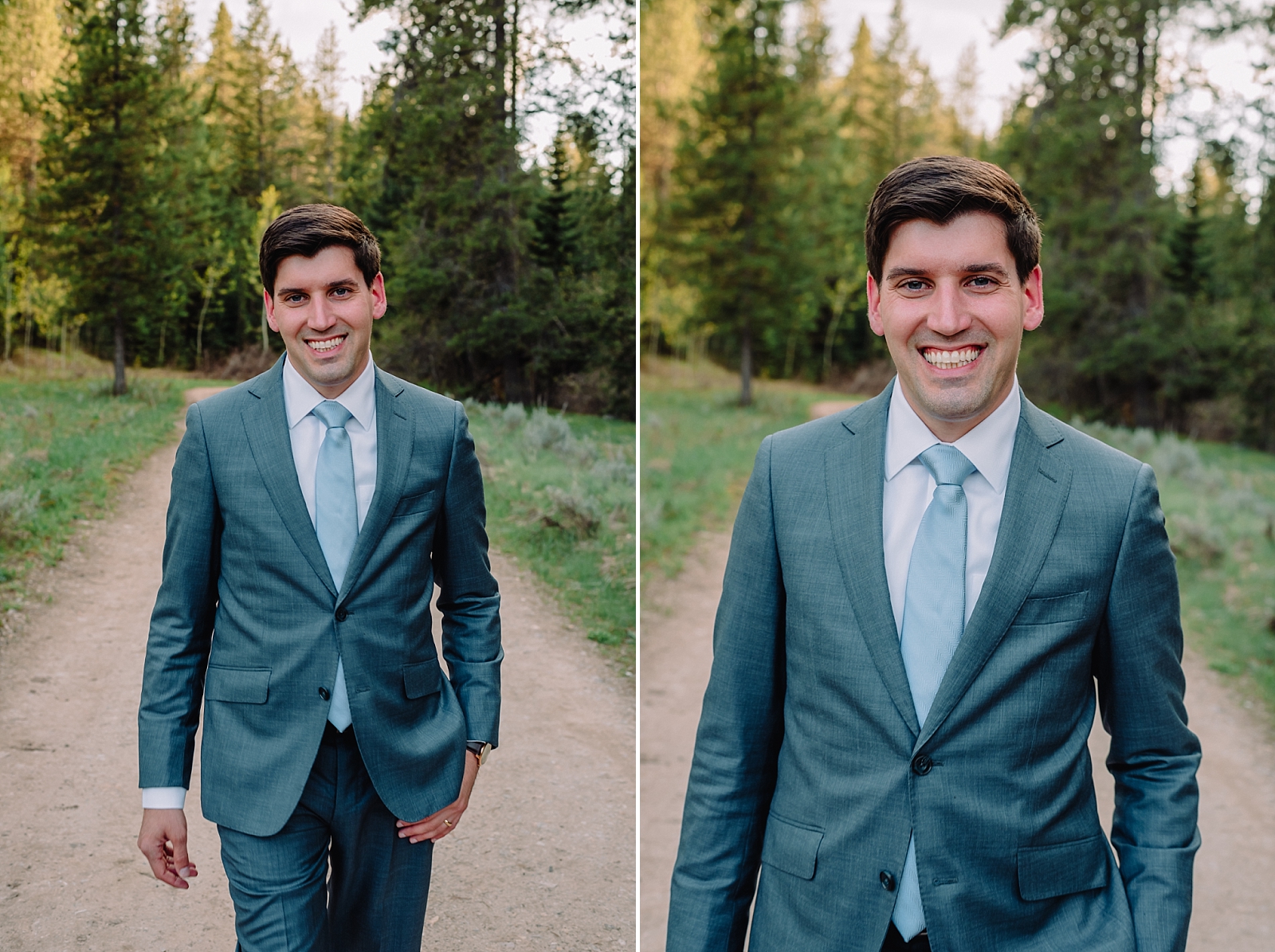 groom portraits at wedding
