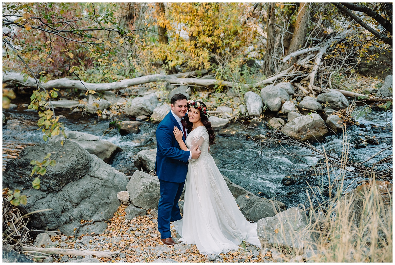 Bride and Groom at Stokes Nature Center Logan