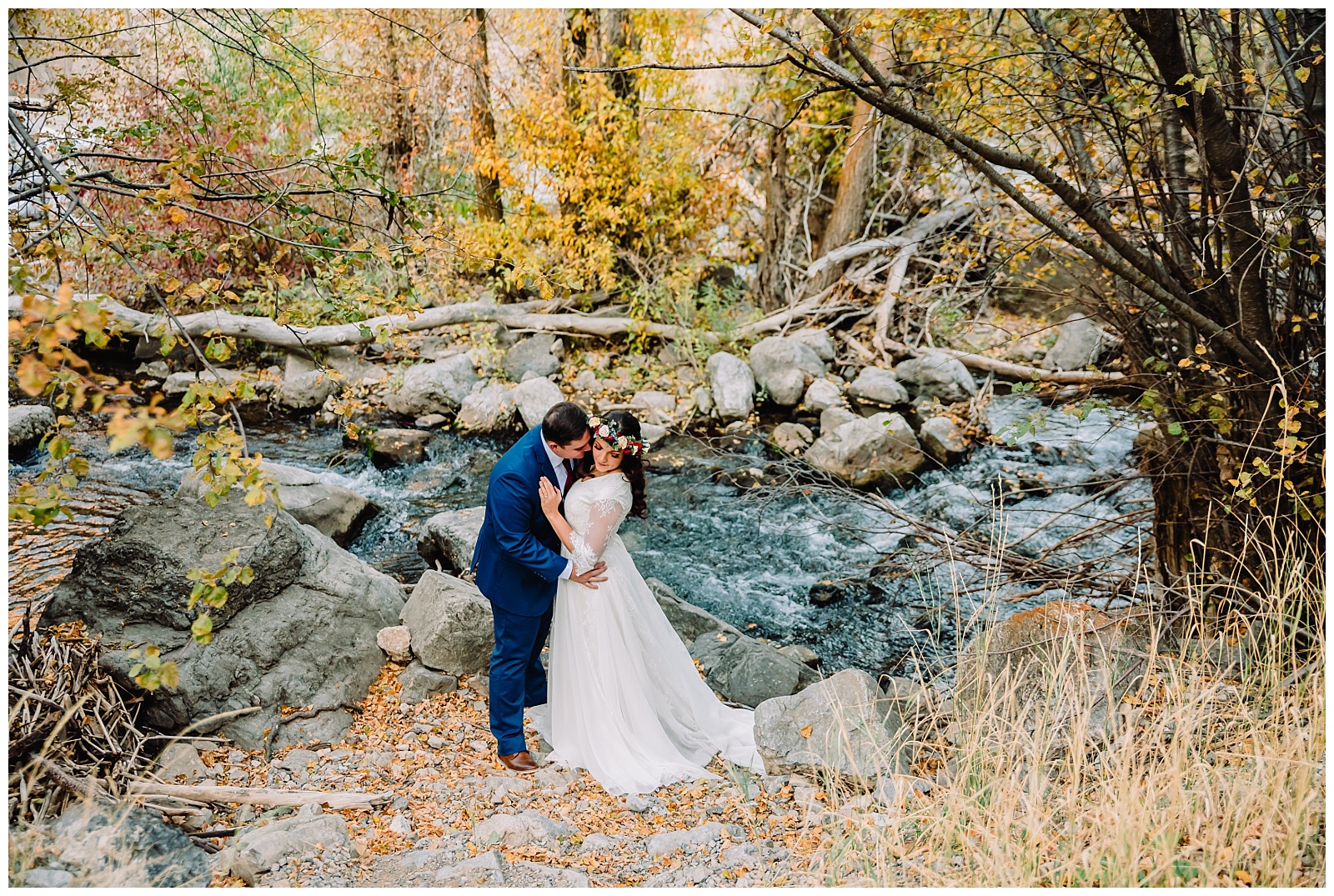 Bride and Groom at Stokes Nature Center Logan