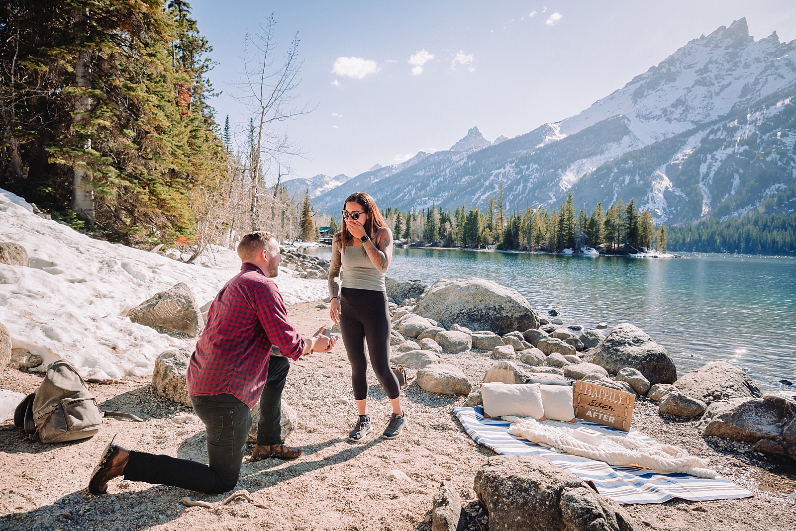 boyfriend proposes to girlfriend Jackson Hole Proposals