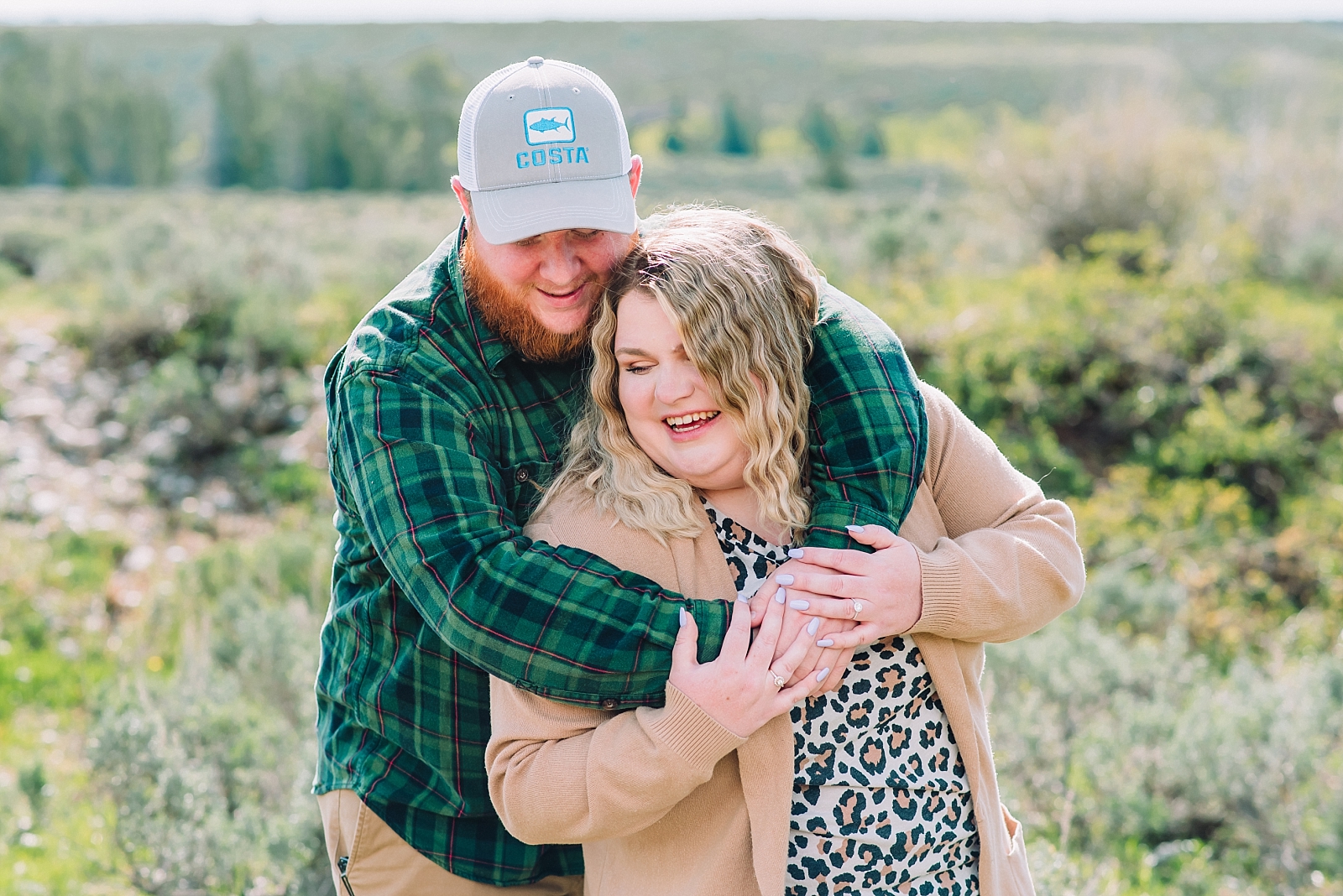 couple celebrates proposal and engagements with fall outfit inspiration