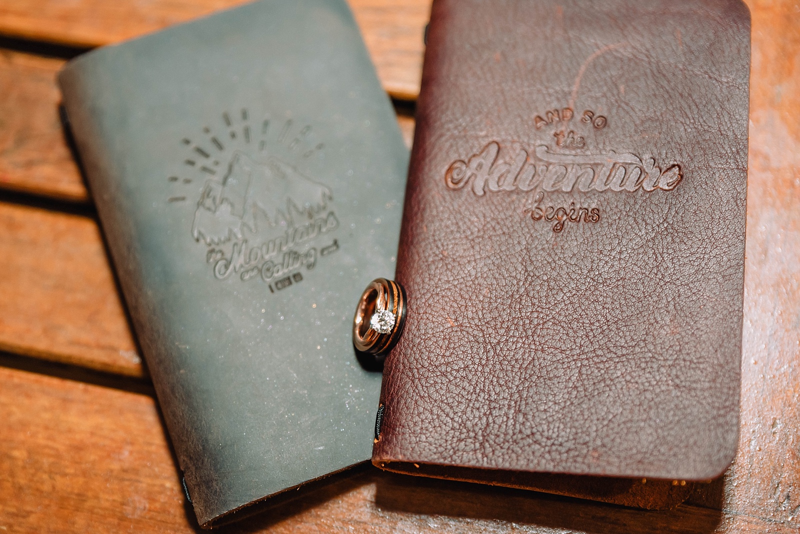 leather adventure wedding vow books