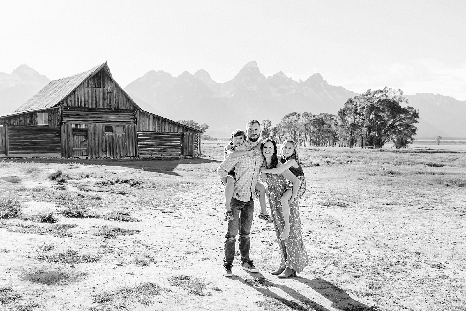 jackson hole family photos in mormon row barn