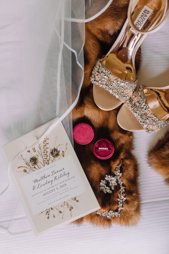 flat lay what to bring on your wedding day wedding details