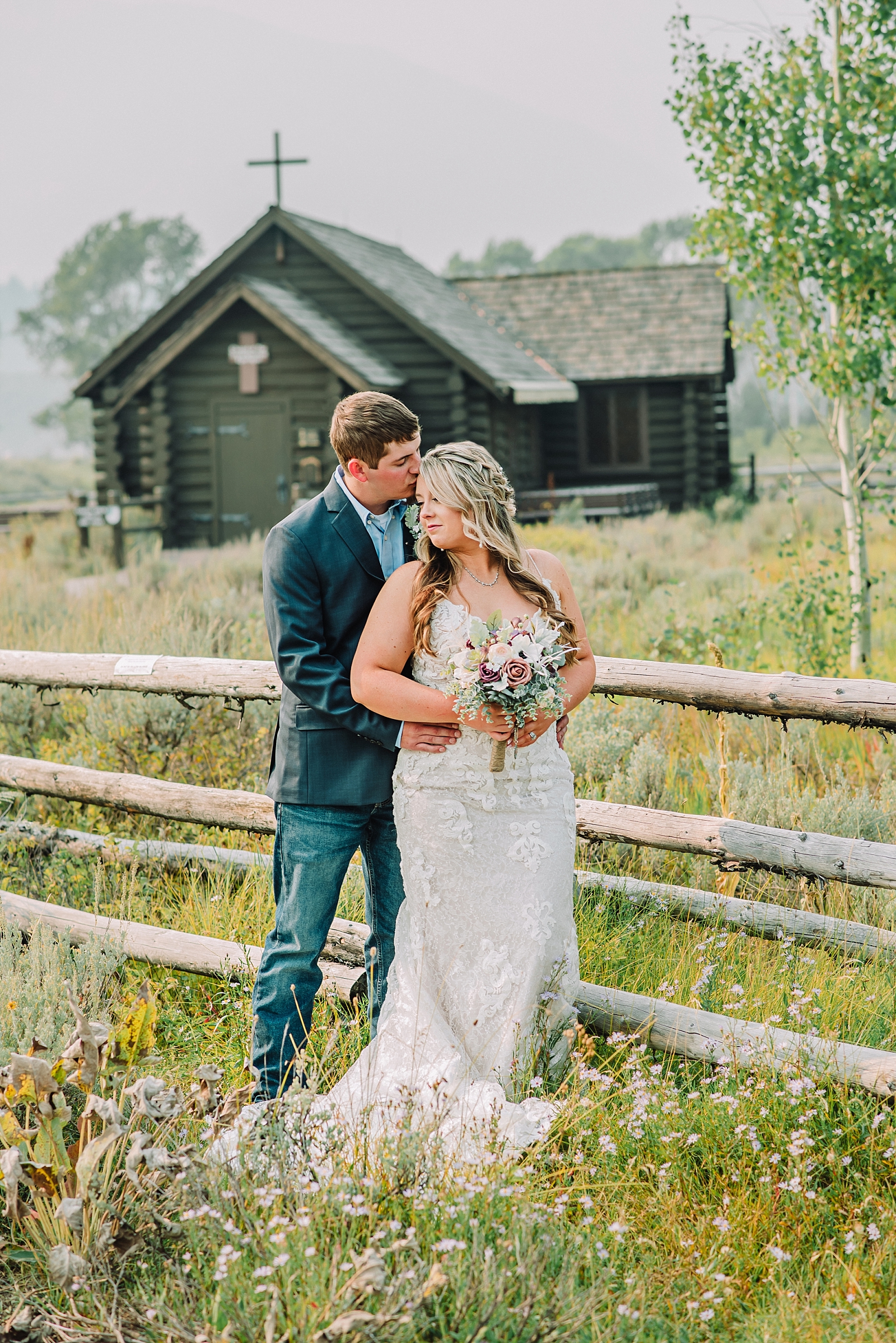 ceremony at schwabacher's landing in the tetons
