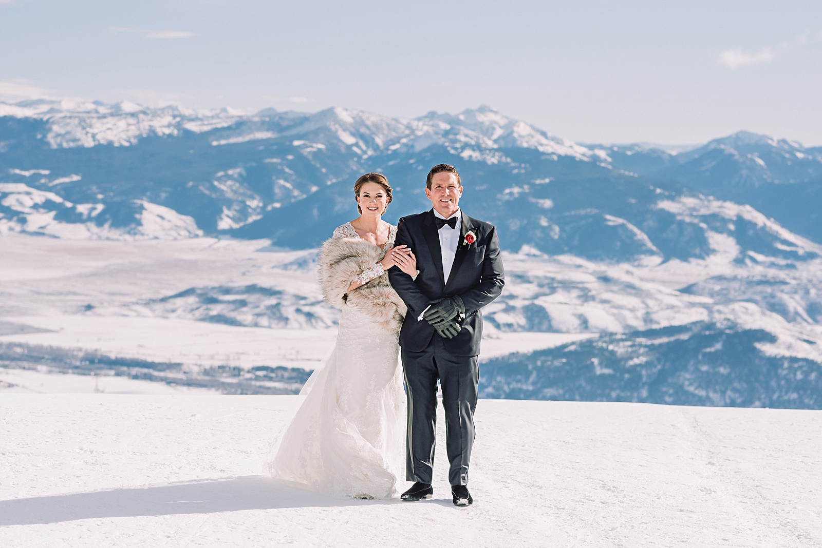 winter elopement at JHMR Rendezvous Mountain