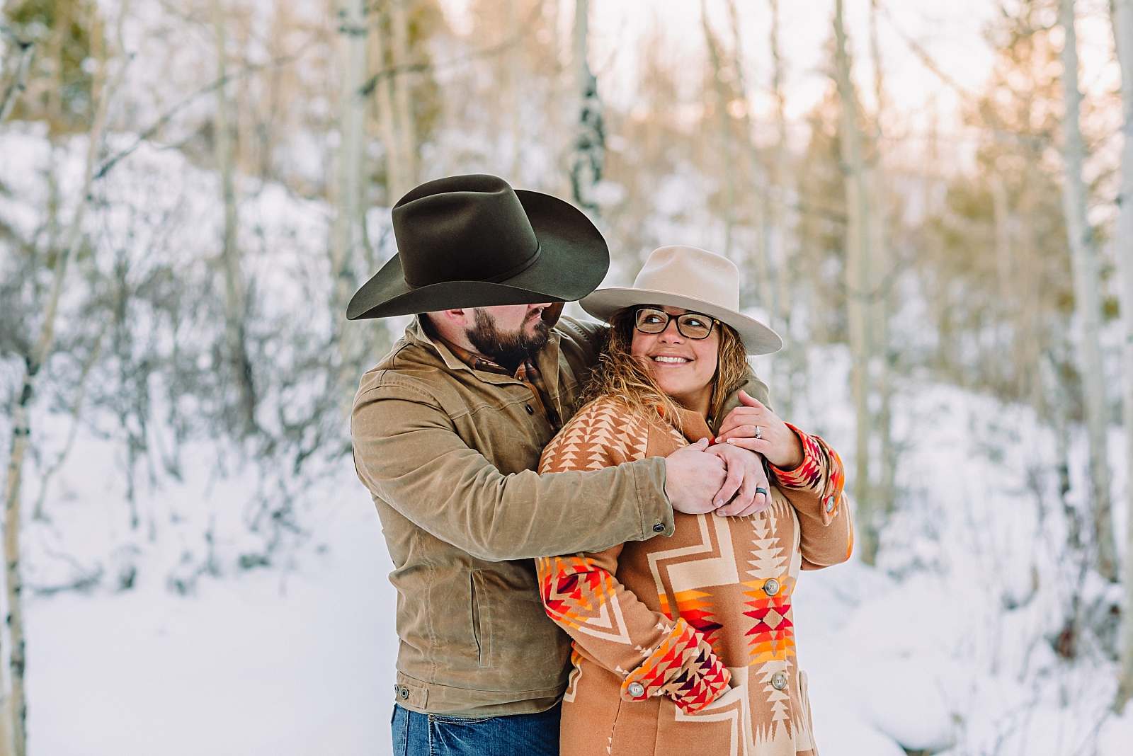 winter engagement inspiration Winter Western Couples