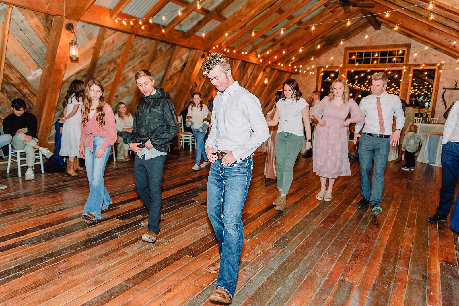country dancing at wedding
