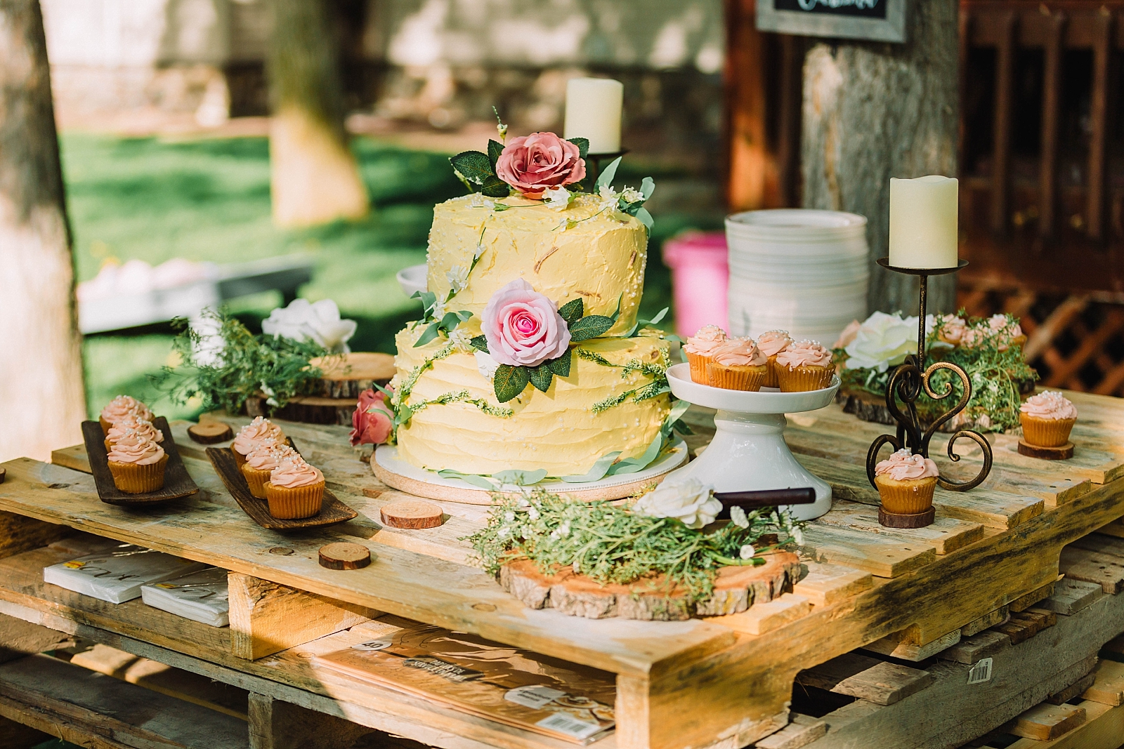 colored wedding cake