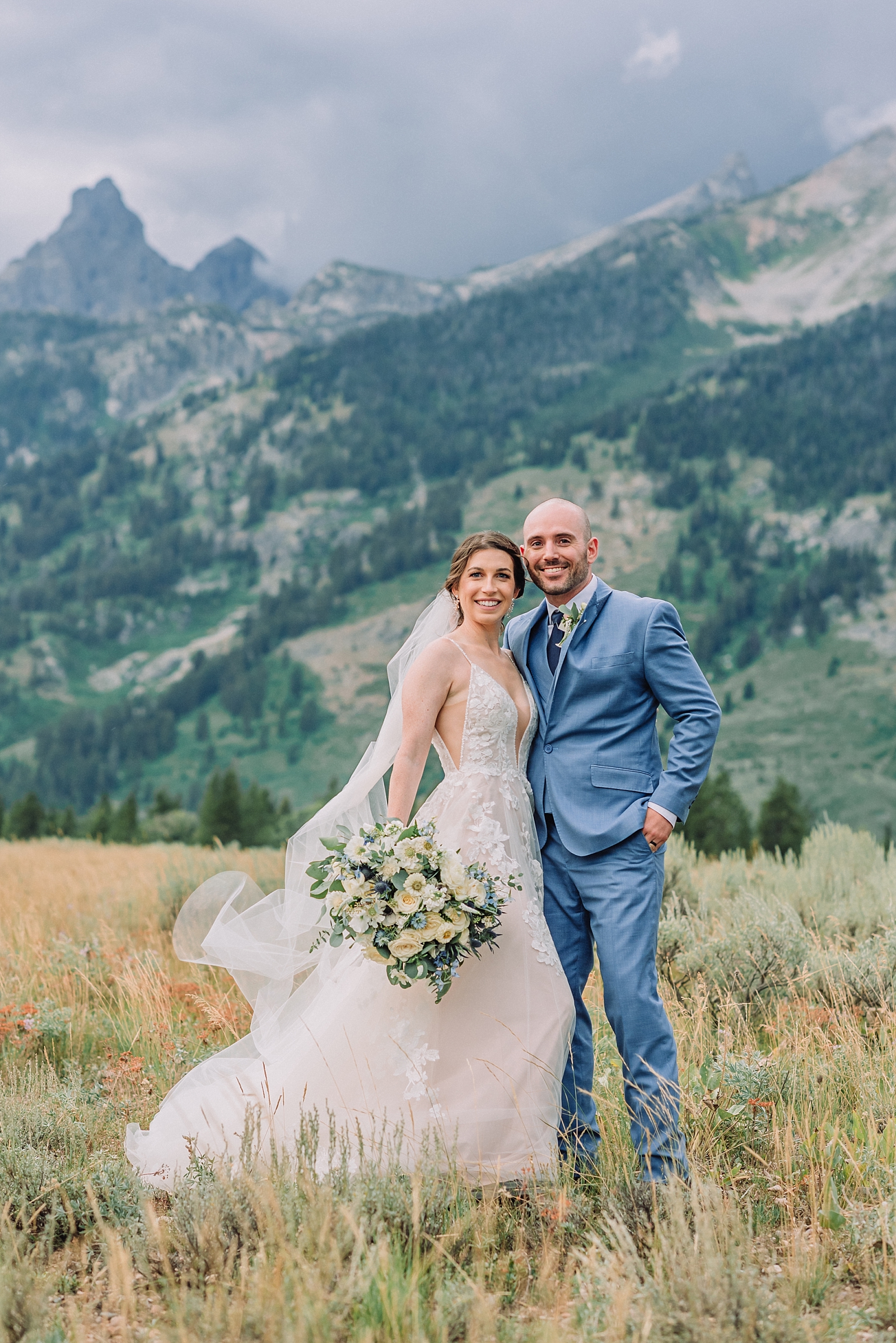 bride and groom Jenny Lake wedding