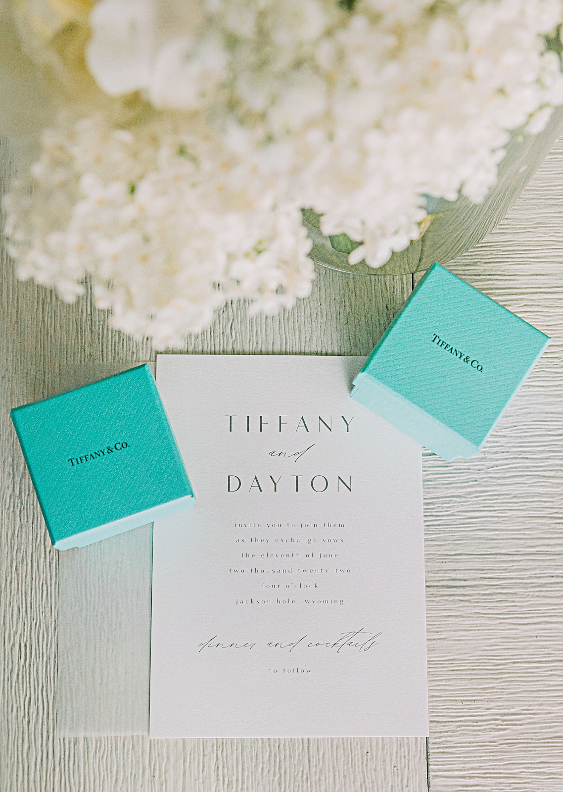tiffany & co wedding announcement and rings classy jackson hole wedding