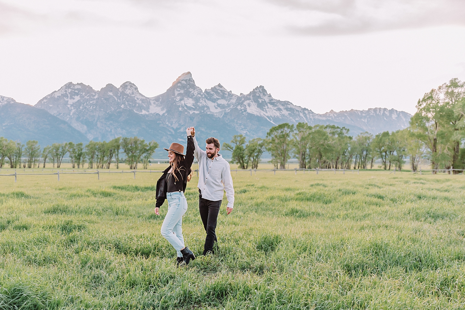western engagement photos at mormon row