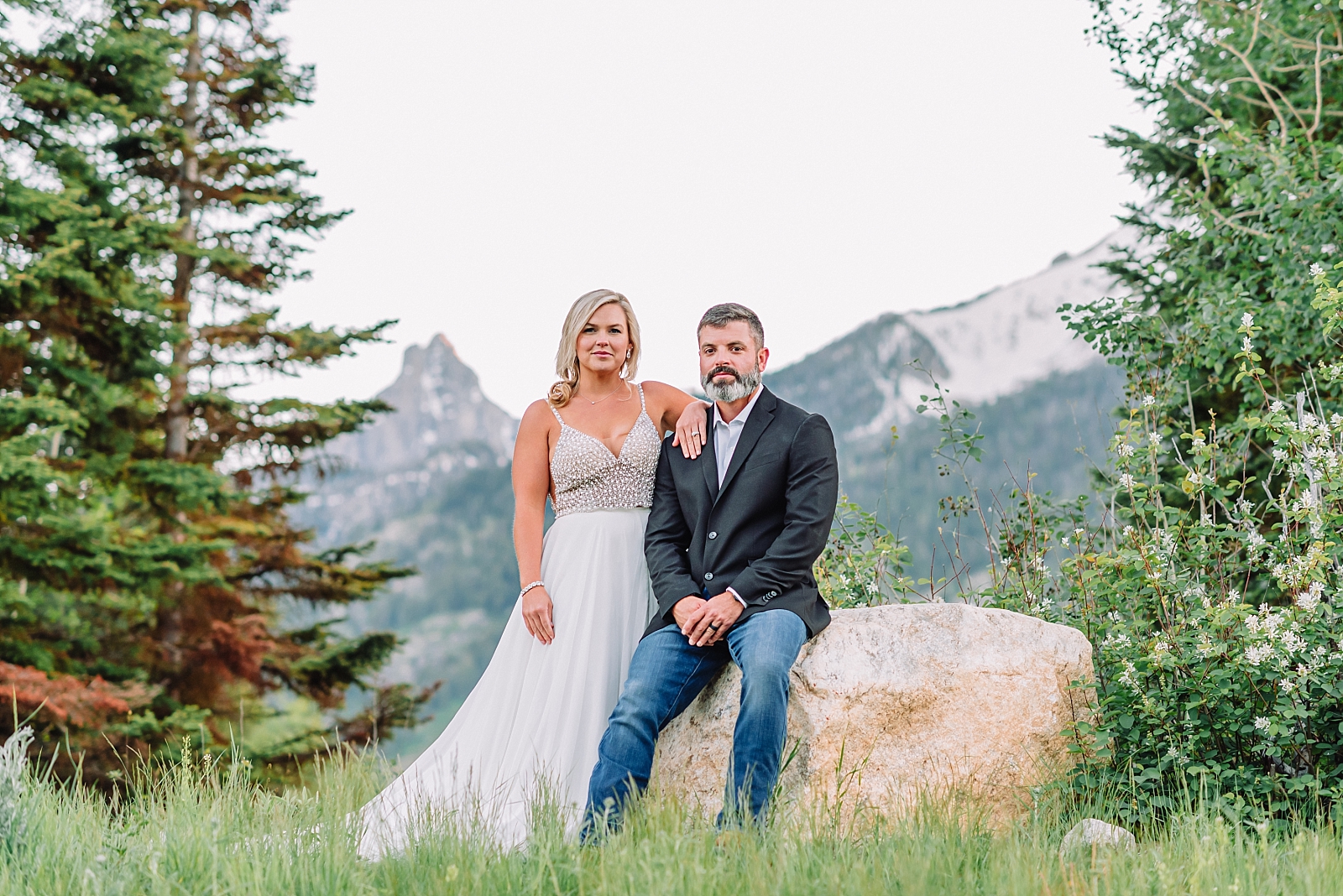 Wedding Portraits at Teewinot Mountain 