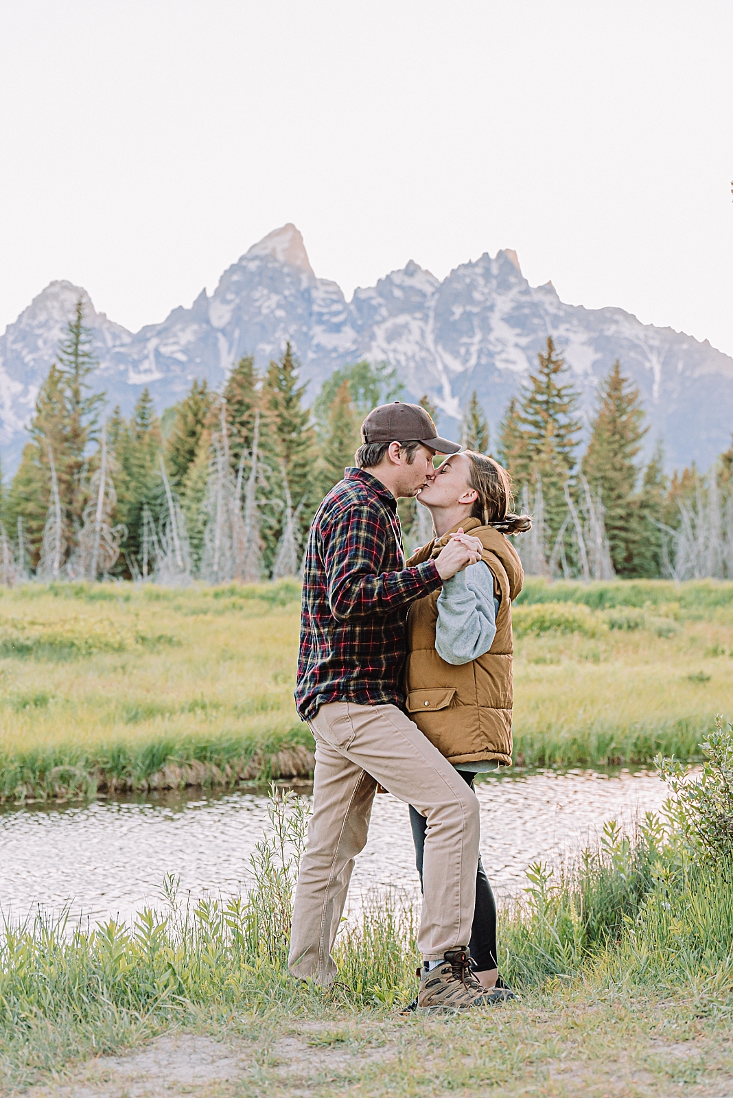 Boyfriend proposed to girlfriend in grand teton national park