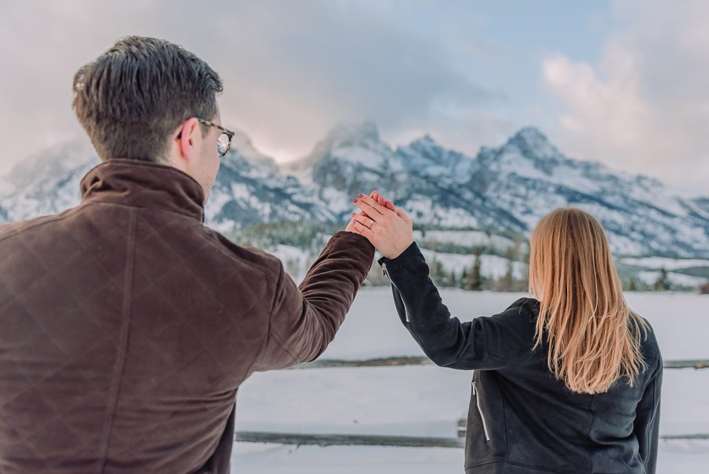 Winter Engagements in Grand Teton