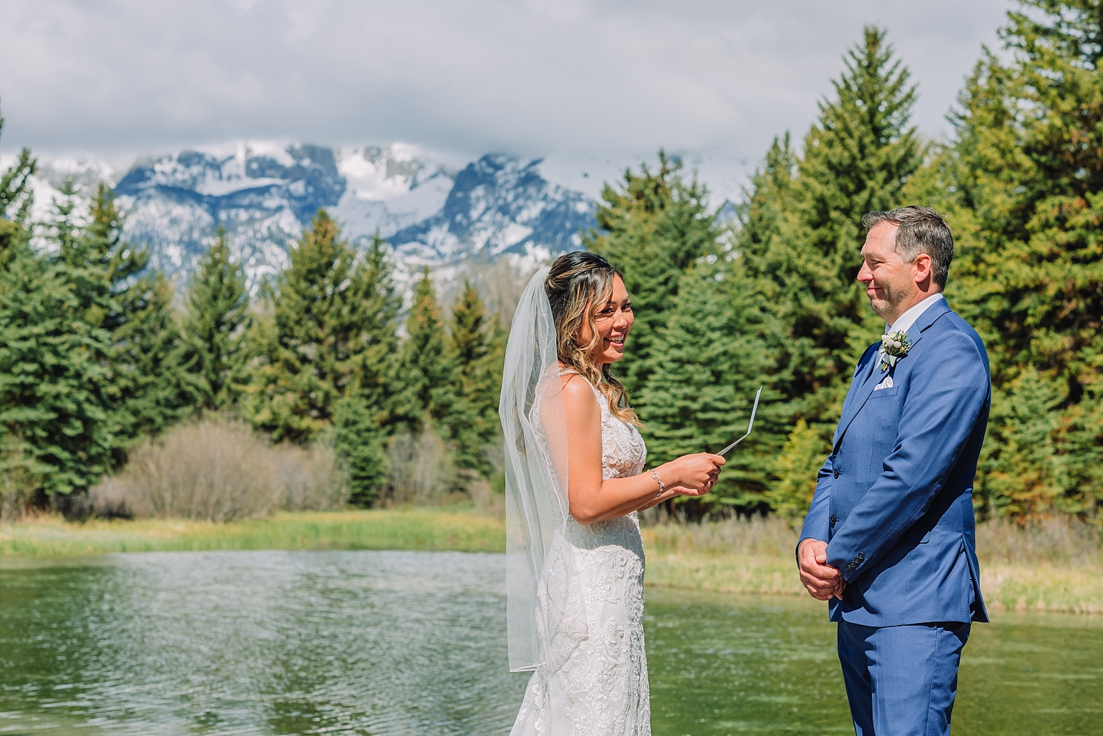 schwabacher's landing intimate micro-wedding ceremony, grand teton national park elopement photographer